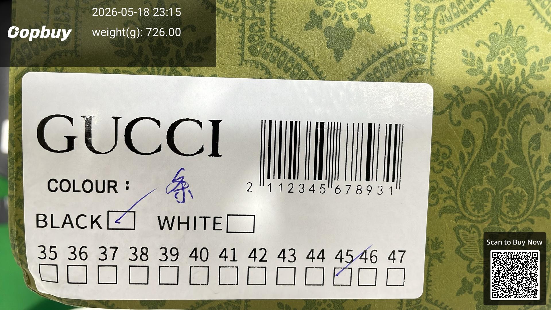 Foto QC 3 de Gucci Pursuit Slide GG Supreme Beige Ebony