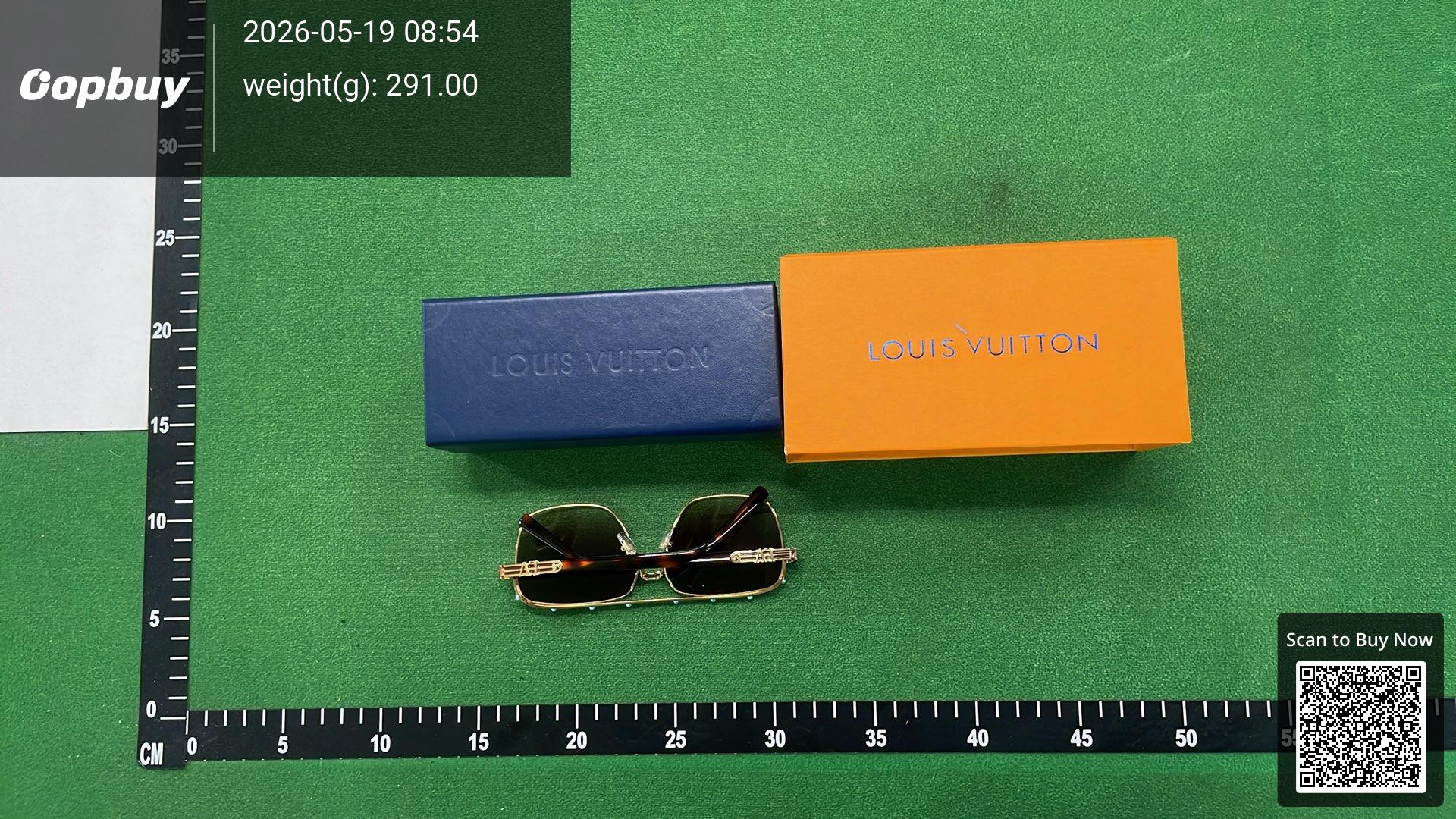 Foto QC 5 de Louis Vuitton Square-Frame Acetate Sunglasses Havana Blue (Z1547W)