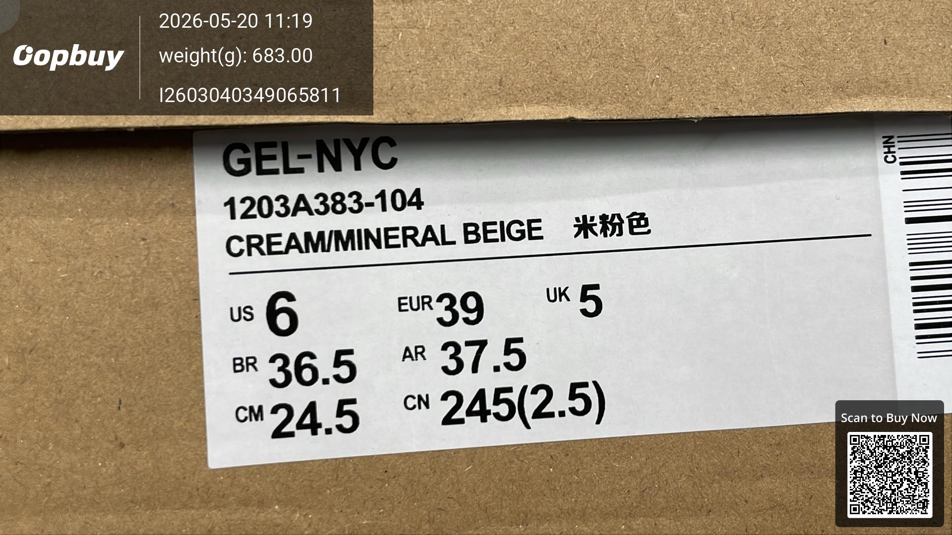 Foto QC 3 de ASICS GEL-NYC Low Cream Oyster Grey 1201A789-103