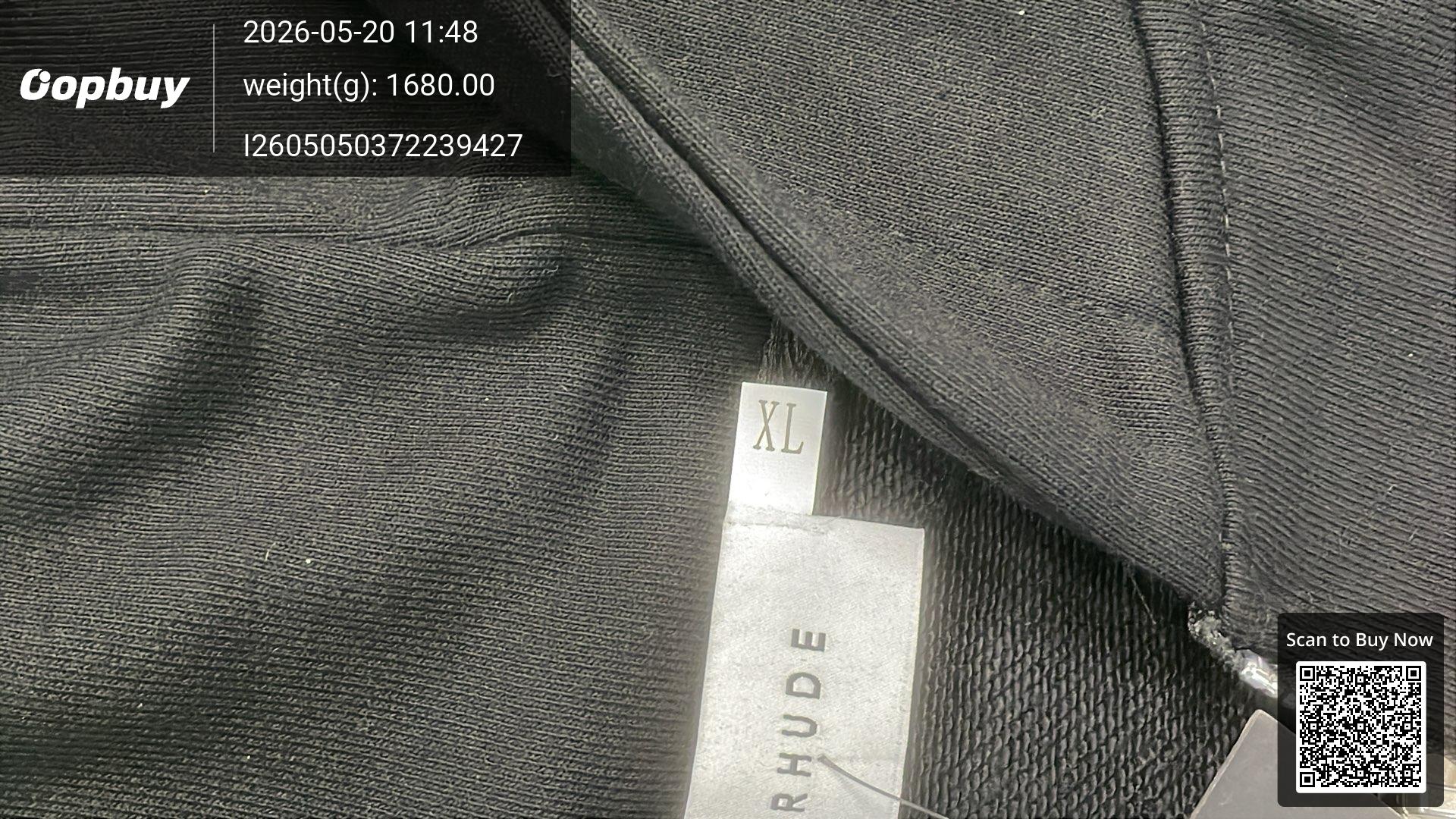 Foto QC 1 de Rhude Sweatshirt Script Logo Quarter-Zip Black