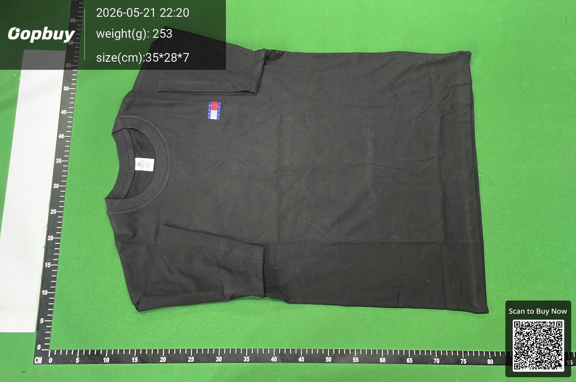 Foto QC 6 de Tommy Hilfiger Tommy Jeans T-shirt Flag Logo Black