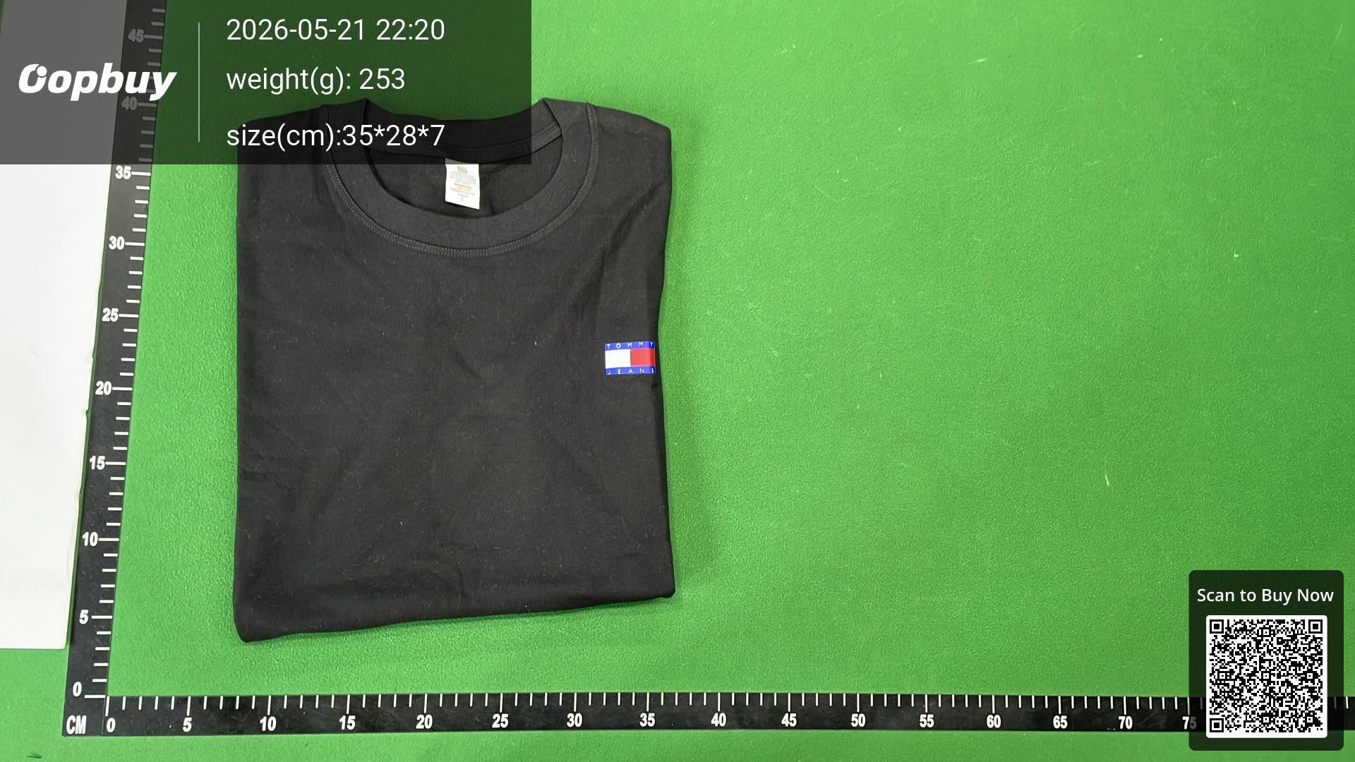 Foto QC 8 de Tommy Hilfiger Tommy Jeans T-shirt Flag Logo Black