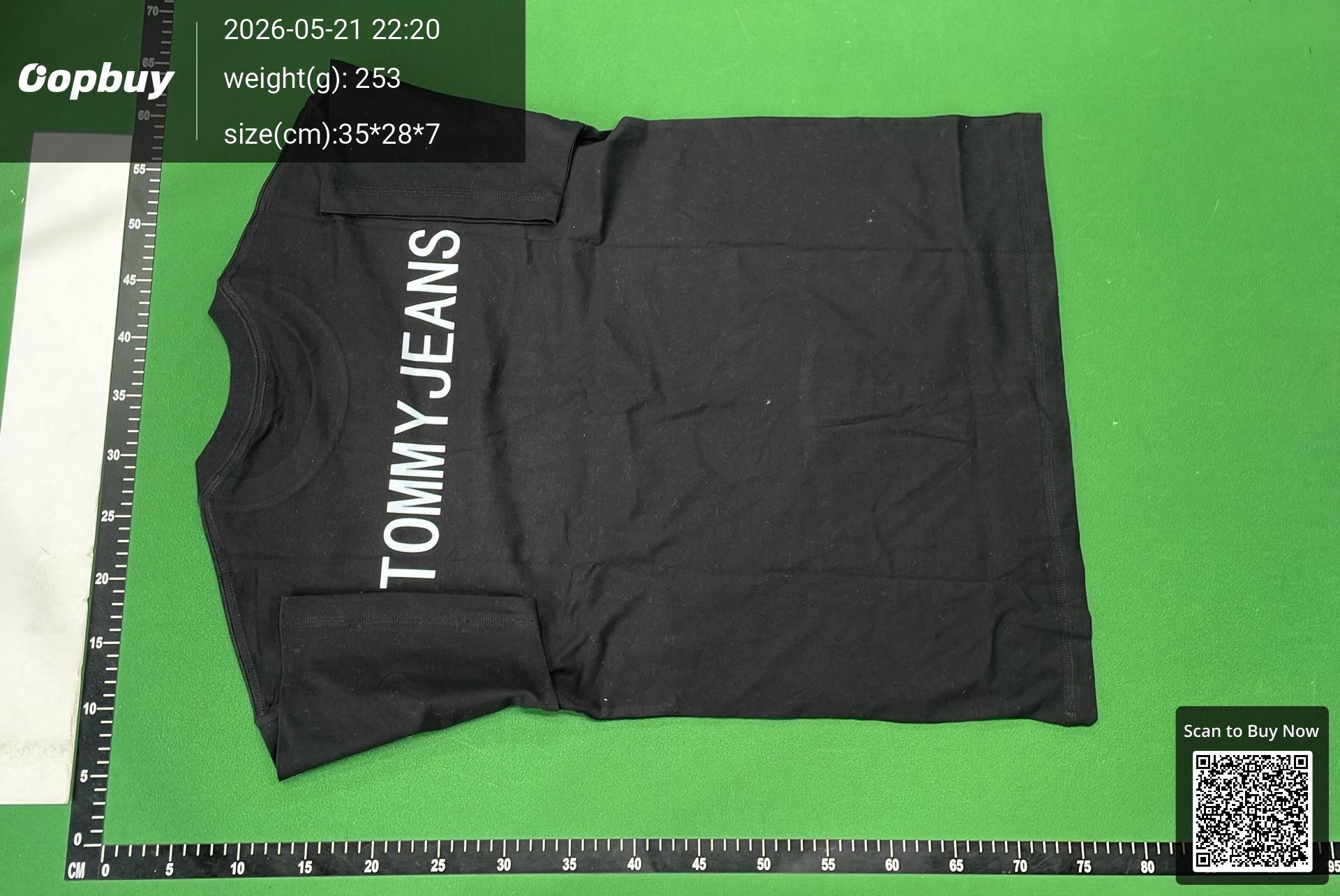 Foto QC 7 de Tommy Hilfiger Tommy Jeans T-shirt Flag Logo Black