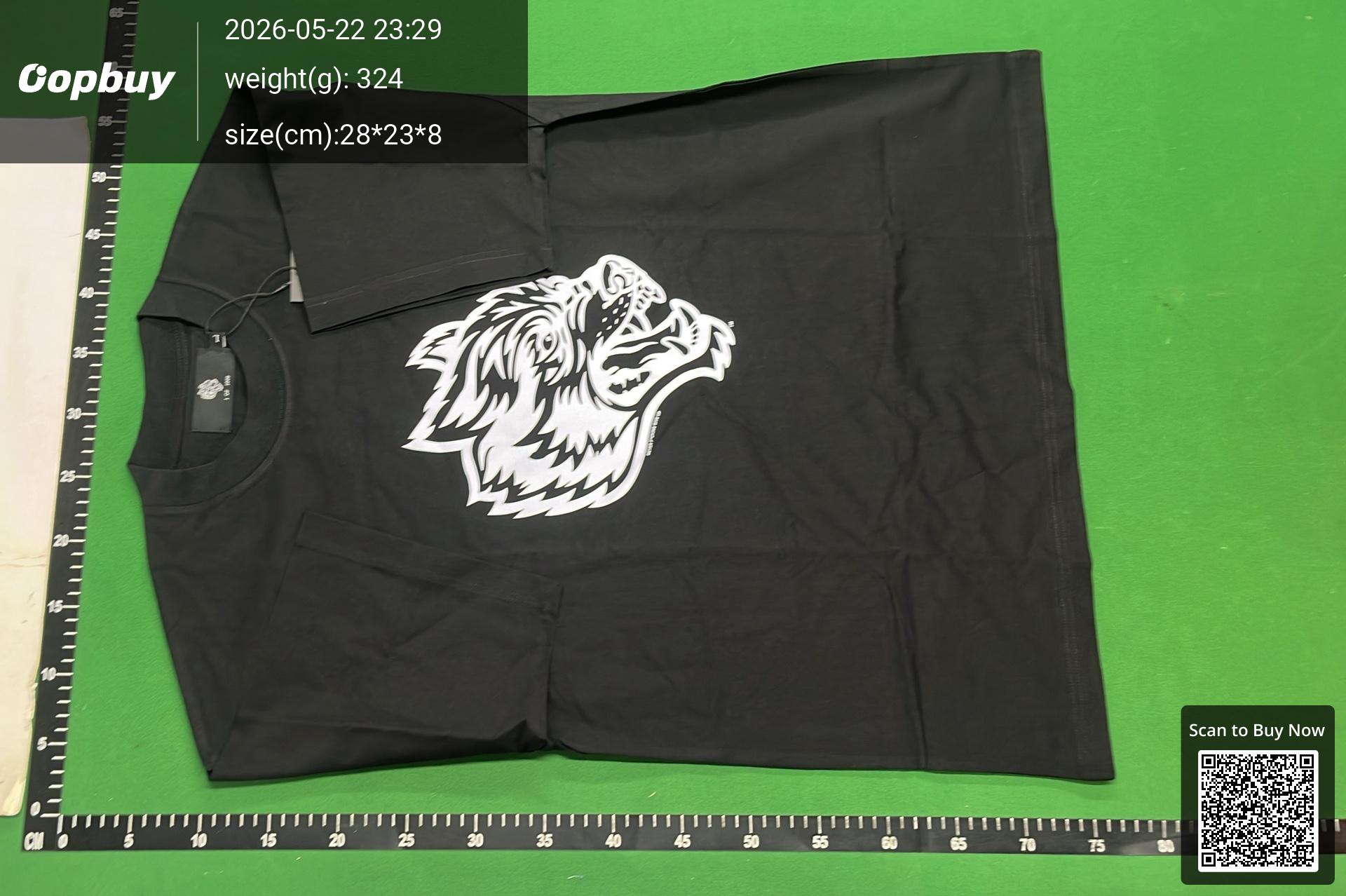 Foto QC 2 de derschutz Batman T-shirt Wolf Head Lightning Black