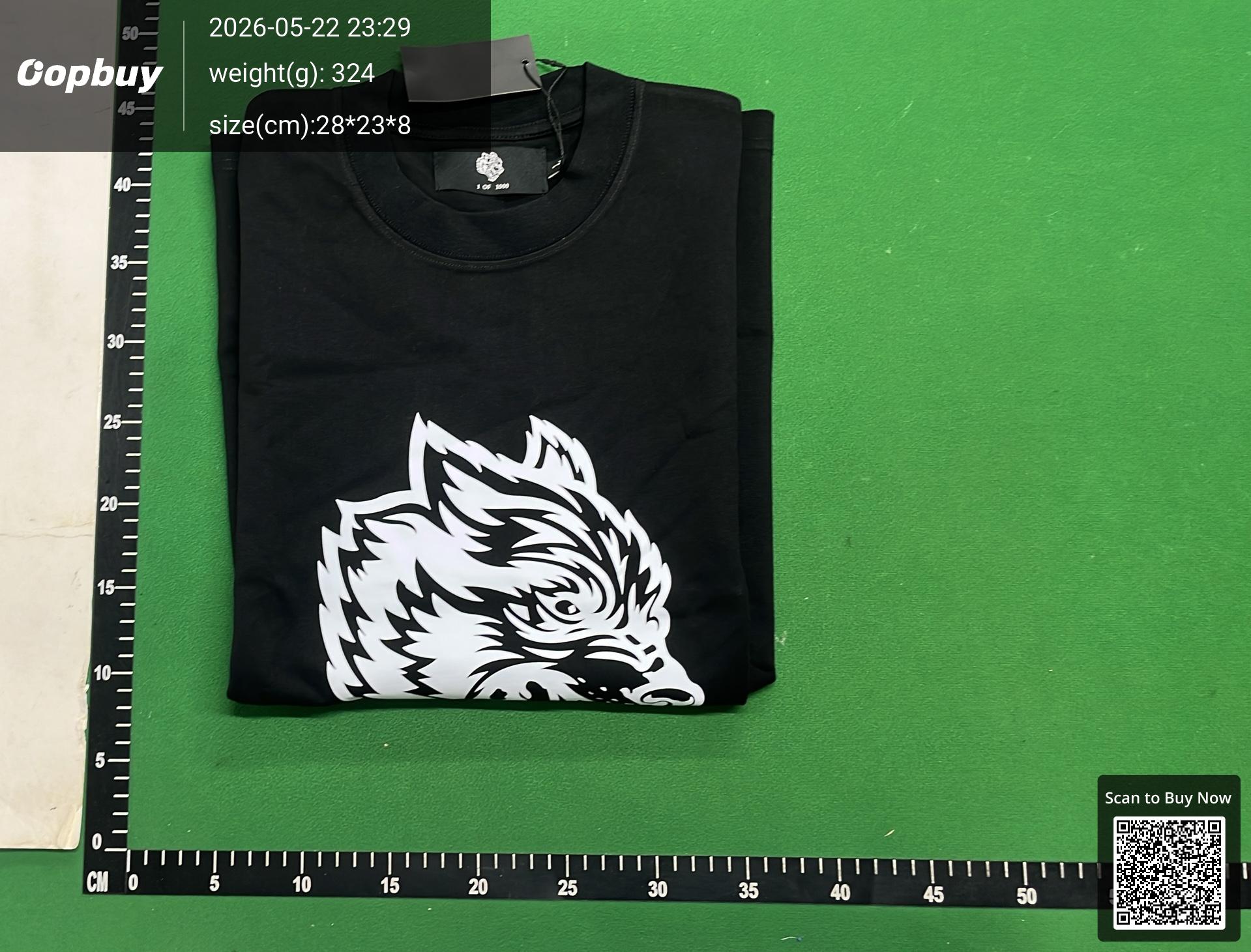 Foto QC 4 de derschutz Batman T-shirt Wolf Head Lightning Black