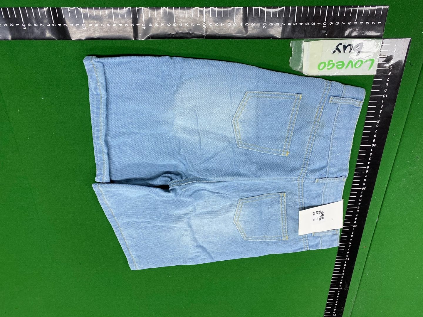 Foto QC 6 de Unbranded Denim Shorts Washed Loose Black