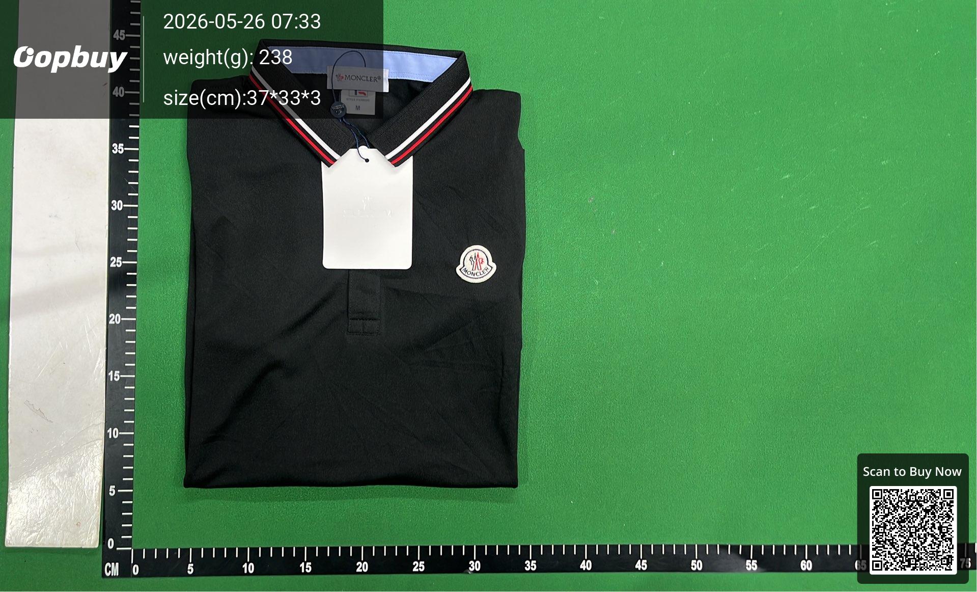 Foto QC 8 de Moncler Shirt Tricolor Tipped Polo Black