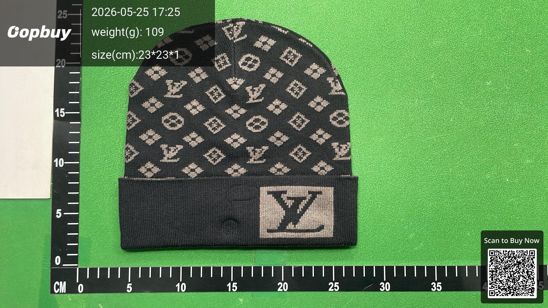 Foto QC 7 de Louis Vuitton Monogram Beanie Blue