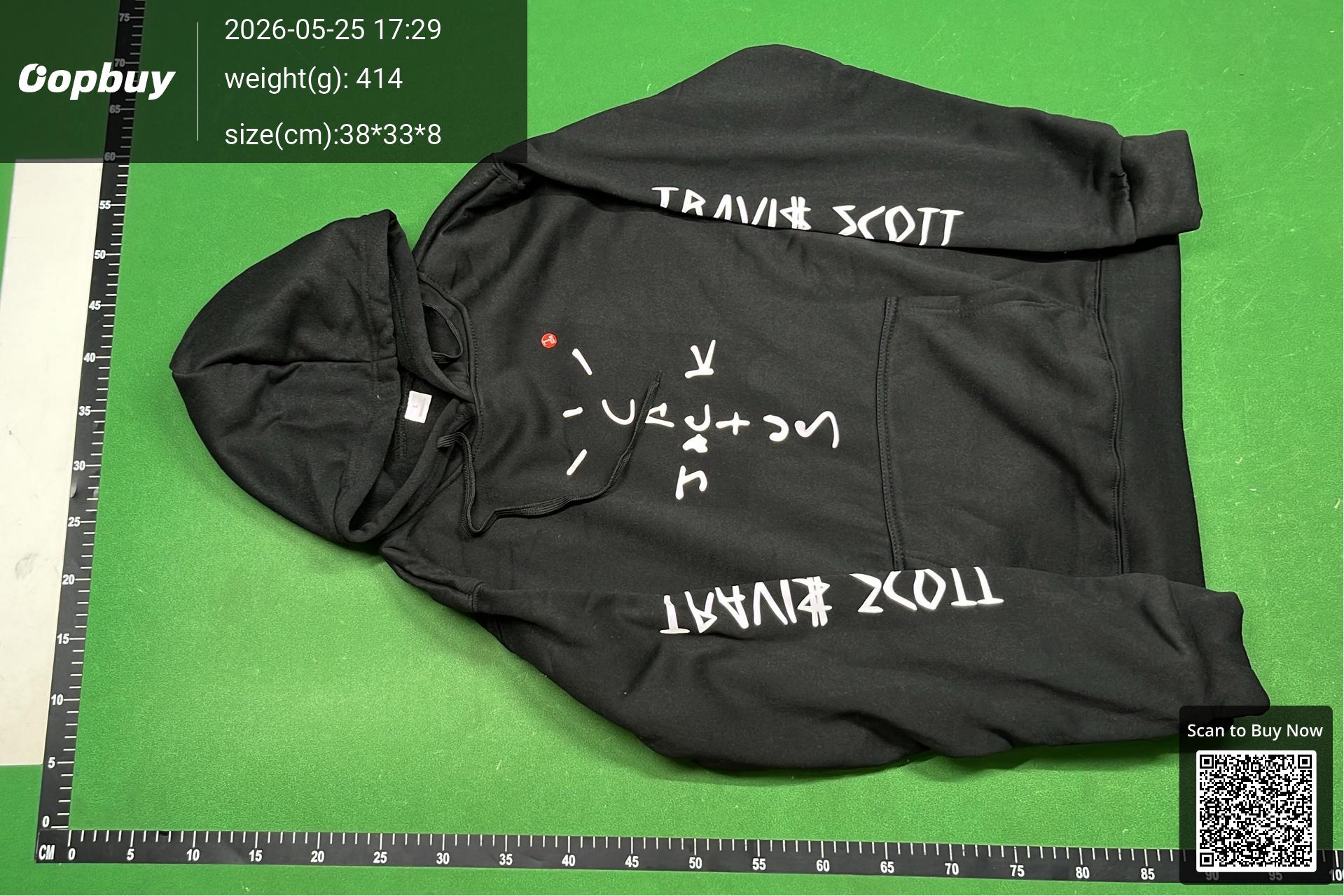 Foto QC 4 de Cactus Jack Travis Scott Hoodie Logo Heather Grey