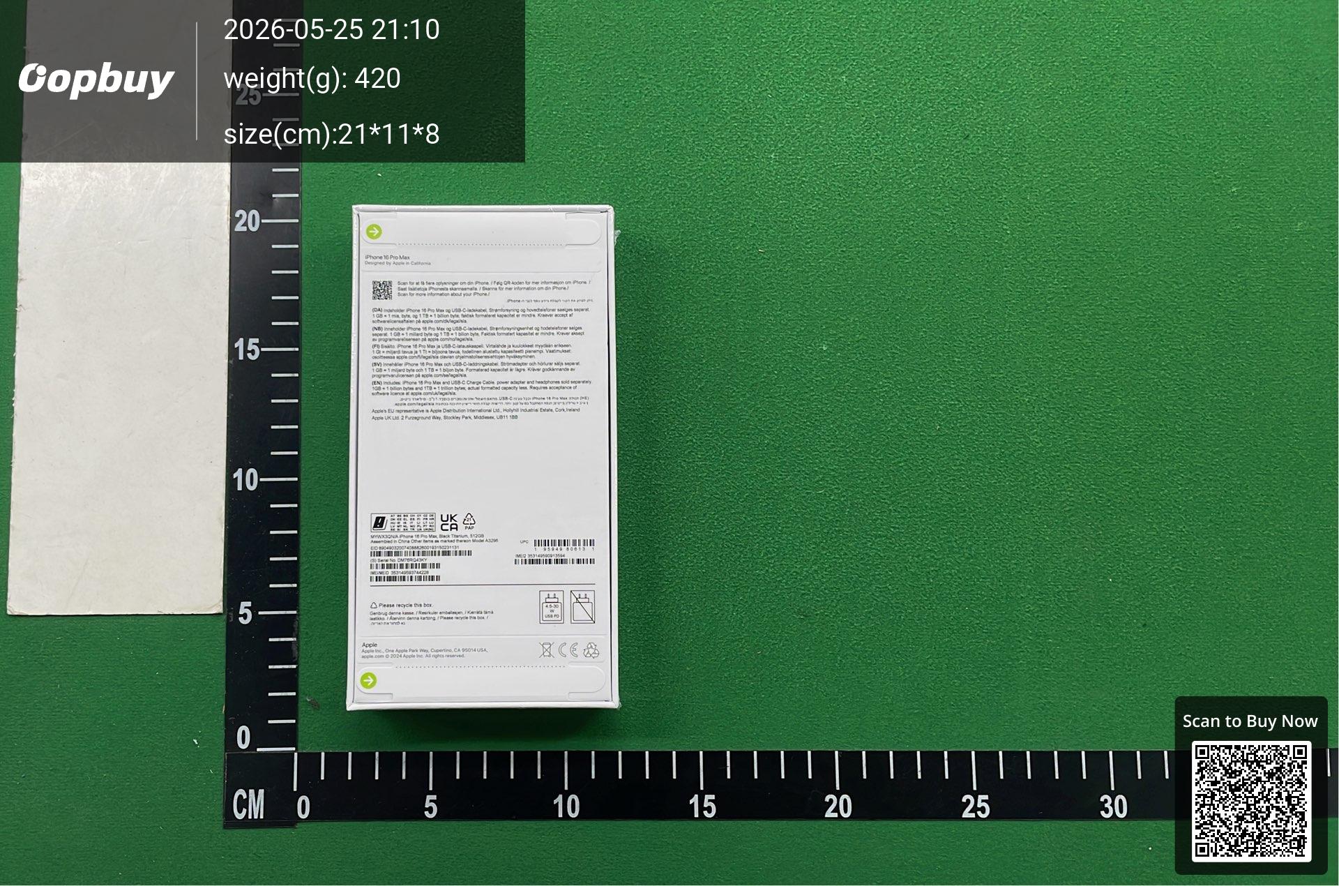 Foto QC 4 de Apple iPhone 16 Pro Max White Titanium