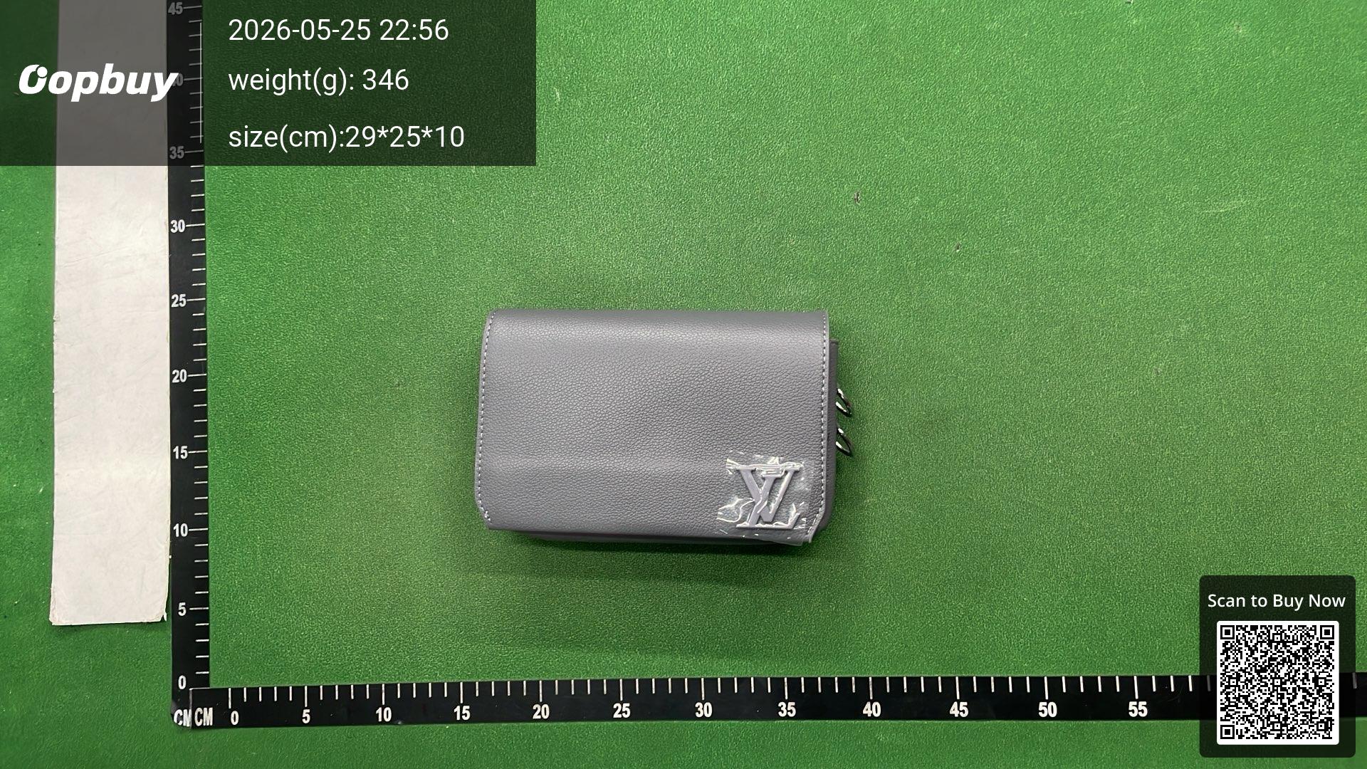Foto QC 6 de Louis Vuitton LV Aerogram Messenger 21 Grey Grained Leather