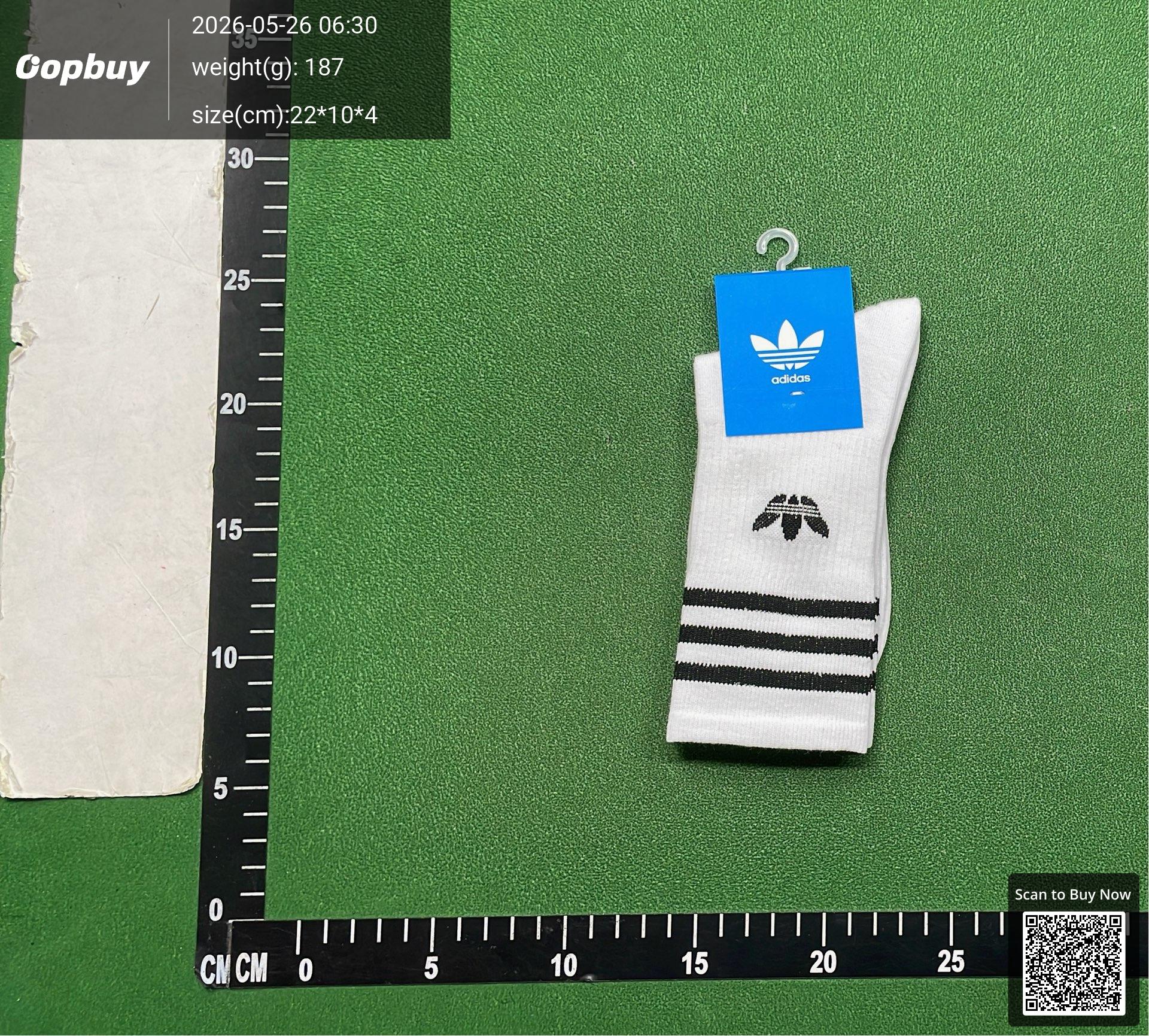 Foto QC 1 de adidas Originals Crew Socks Trefoil Black White