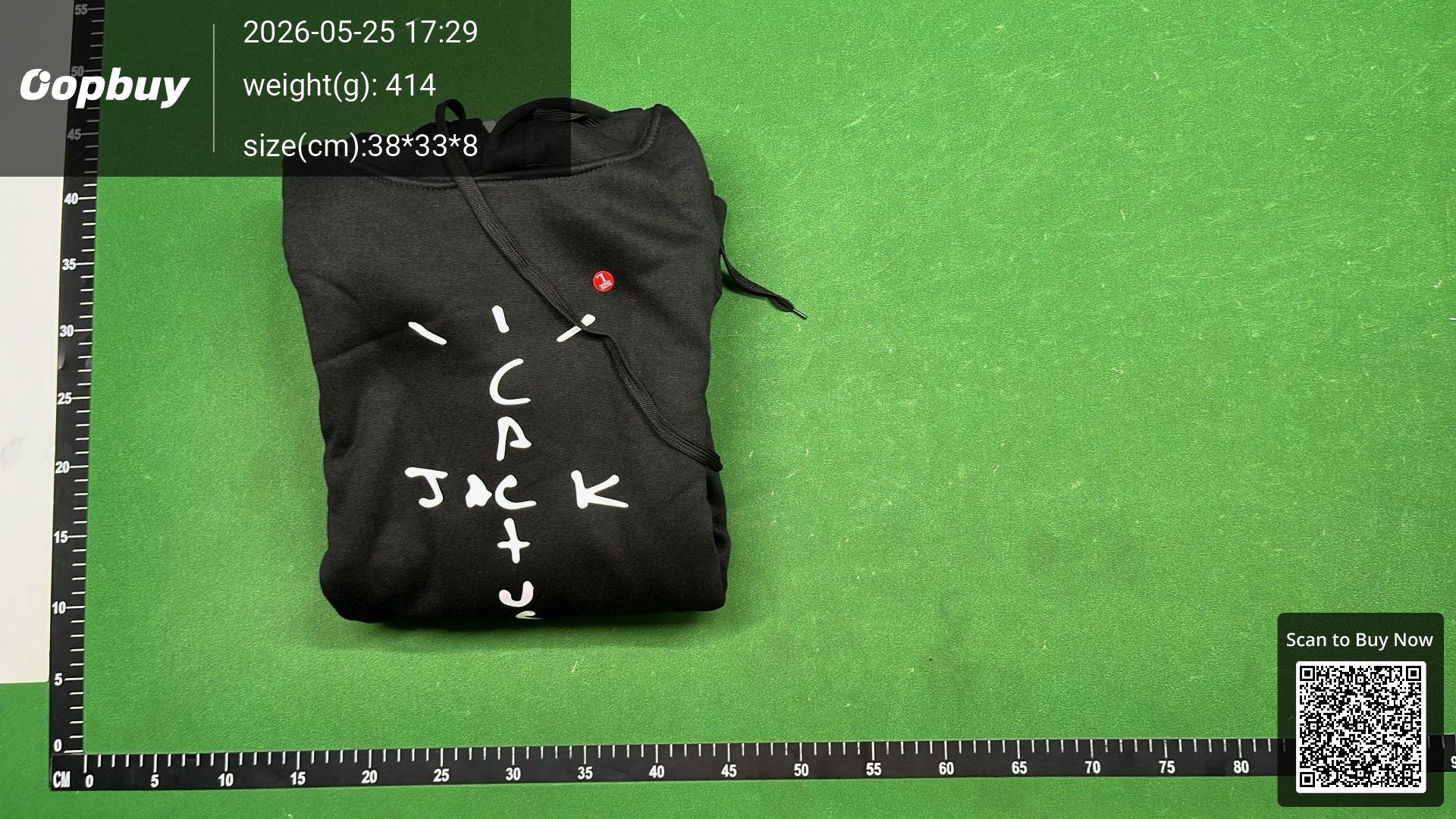 Foto QC 7 de Cactus Jack Travis Scott Hoodie Logo Heather Grey