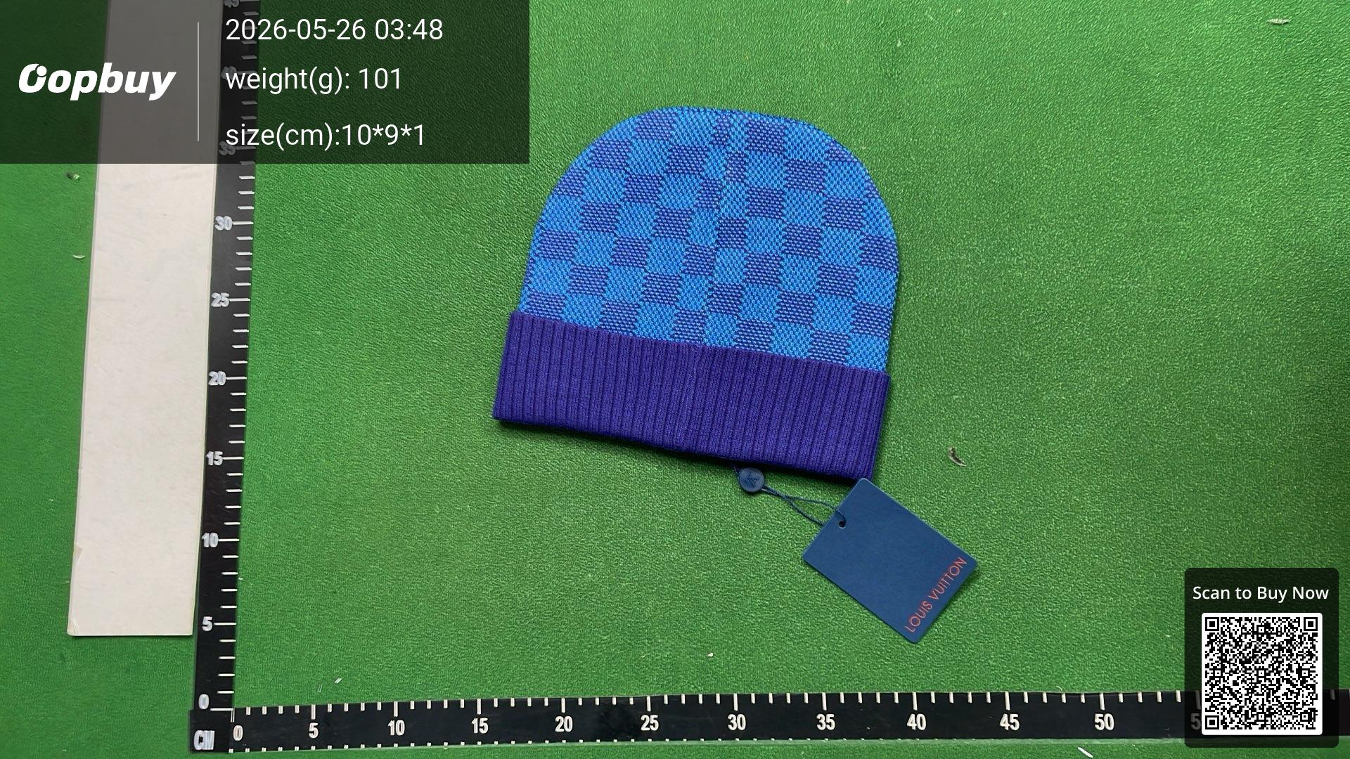 Foto QC 4 de Louis Vuitton Petit Damier Beanie Cobalt