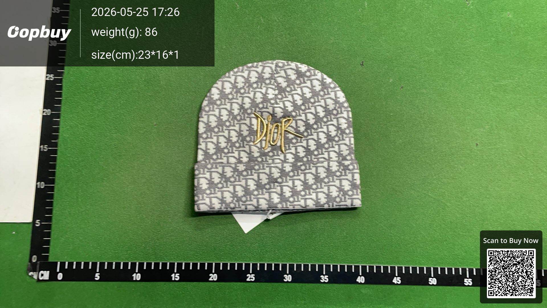 Foto QC 5 de Dior Oblique Beanie Navy Blue Gold