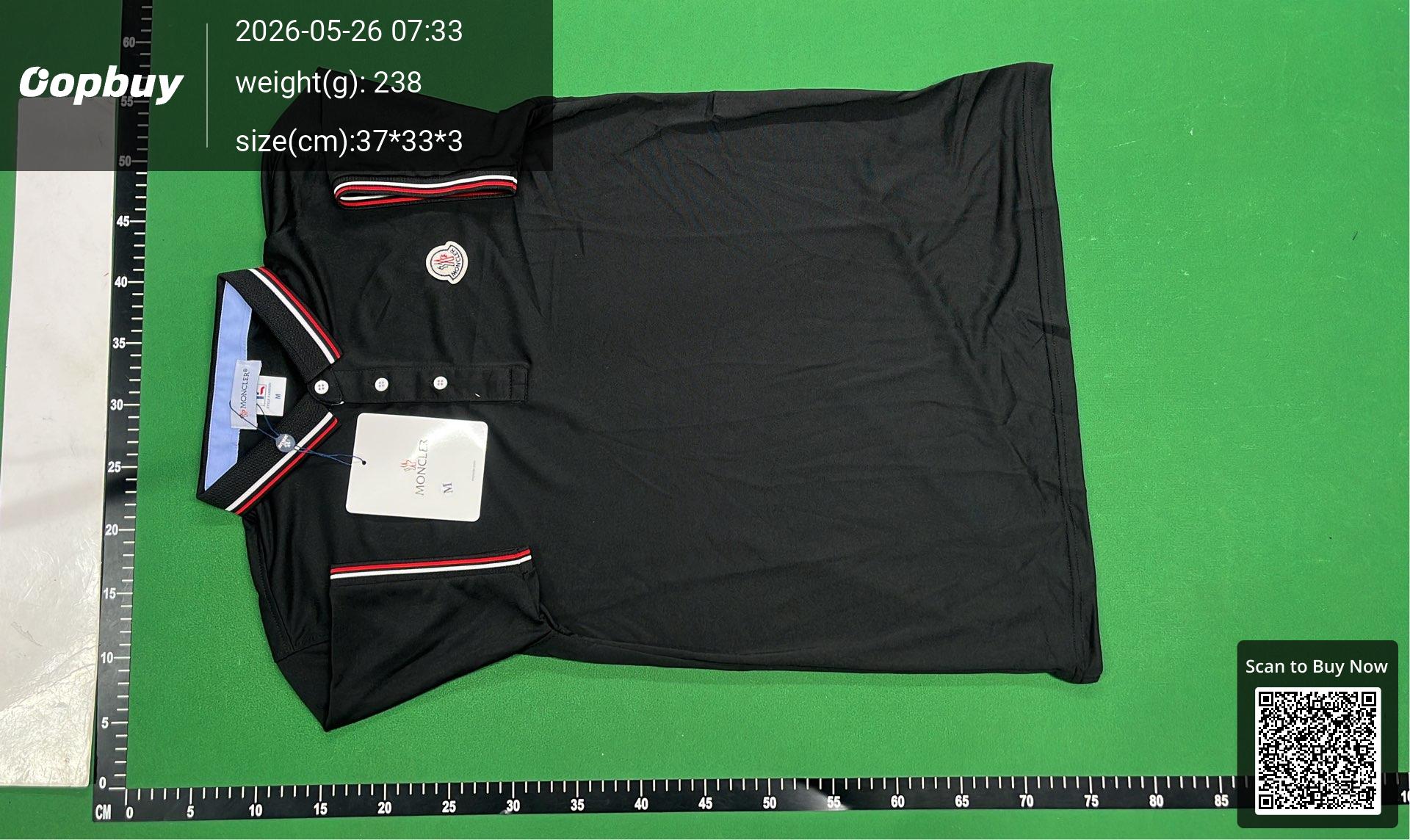 Foto QC 3 de Moncler Shirt Tricolor Tipped Polo Black