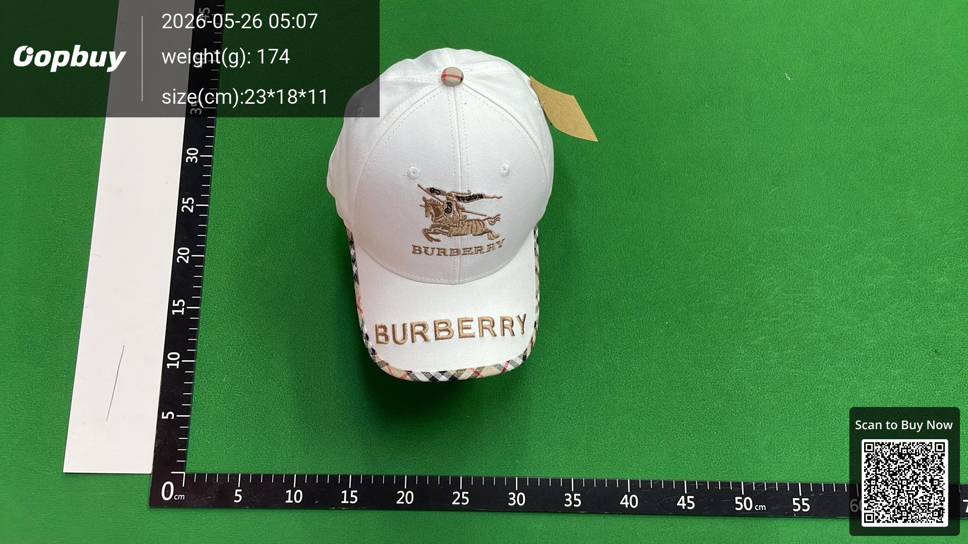 Foto QC 7 de Burberry TB Monogram Vintage Check Cap Archive Beige