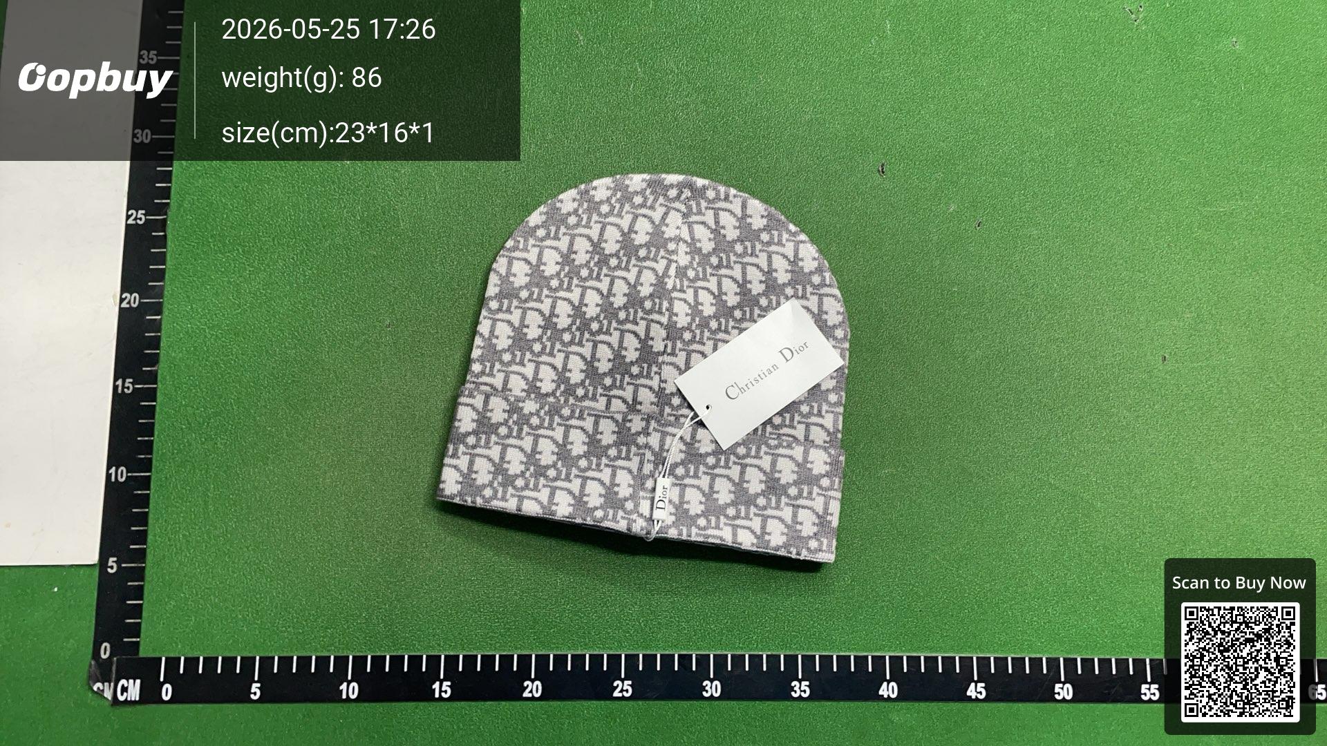Foto QC 6 de Dior Oblique Beanie Navy Blue Gold