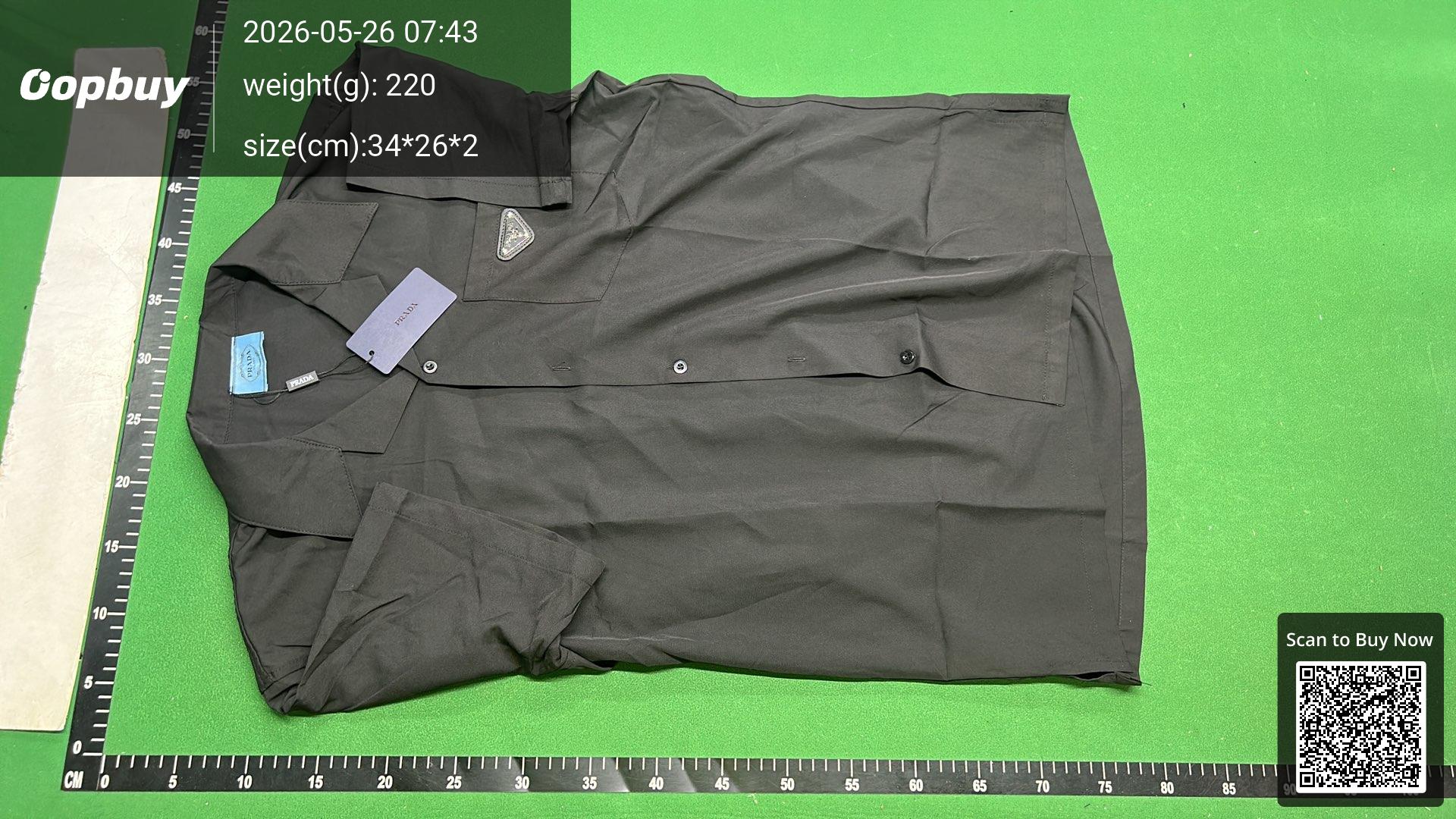 Foto QC 3 de Prada Shirt Triangle Logo Black