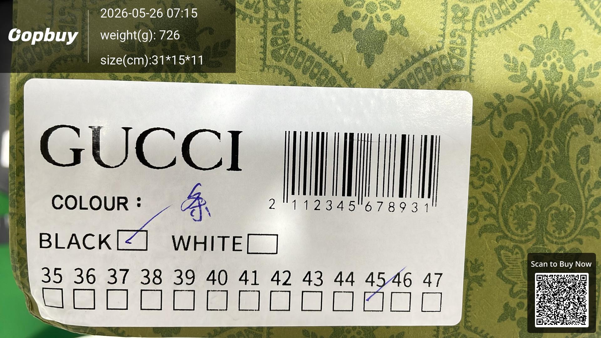 Foto QC 4 de Gucci Pursuit Slide GG Supreme Beige Ebony