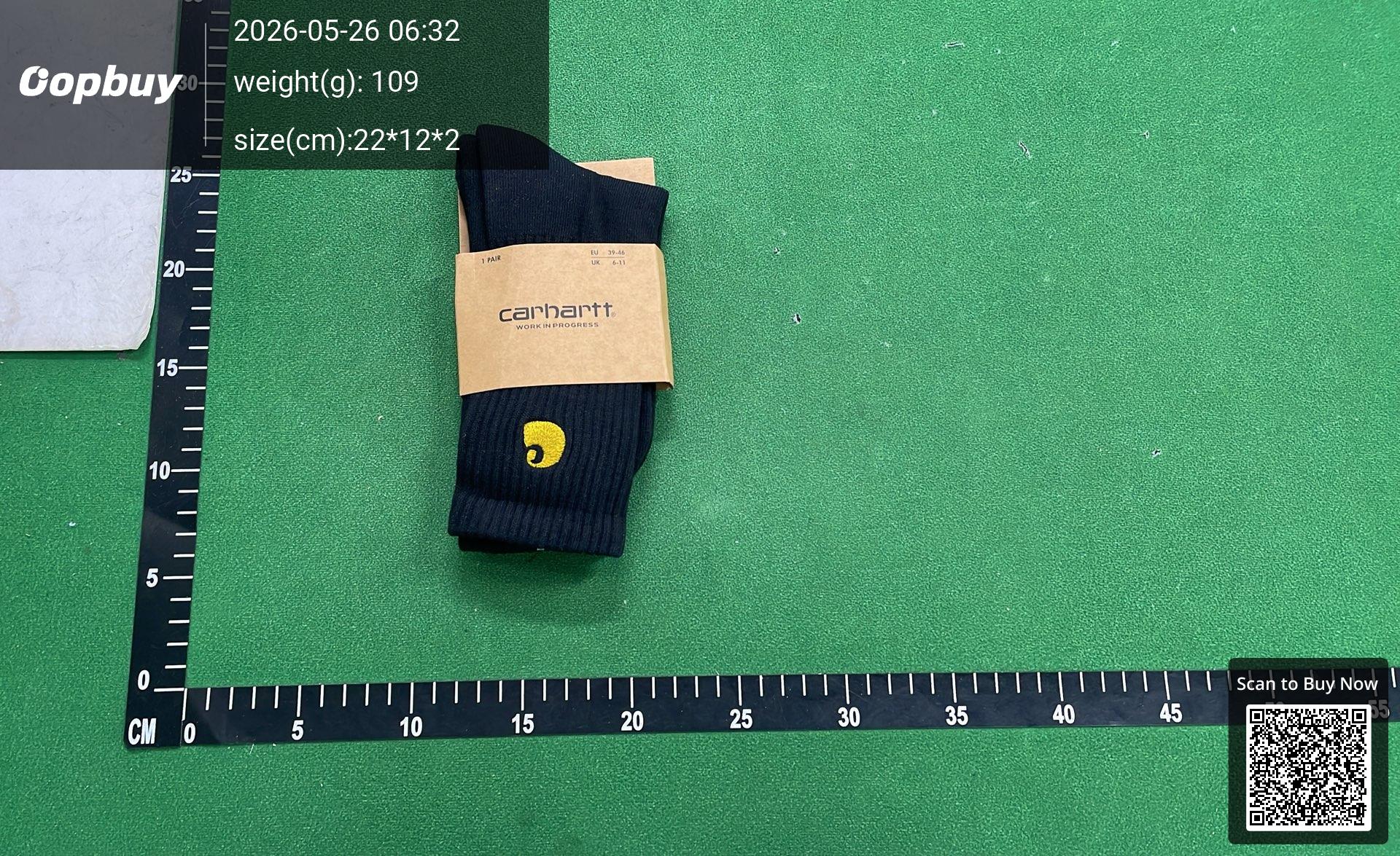 Foto QC 5 de Carhartt WIP Crew Socks Lightning Peace '89 White