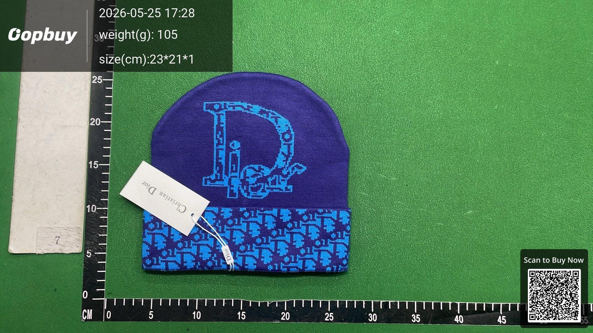 Foto QC 1 de Dior Oblique Beanie Pink