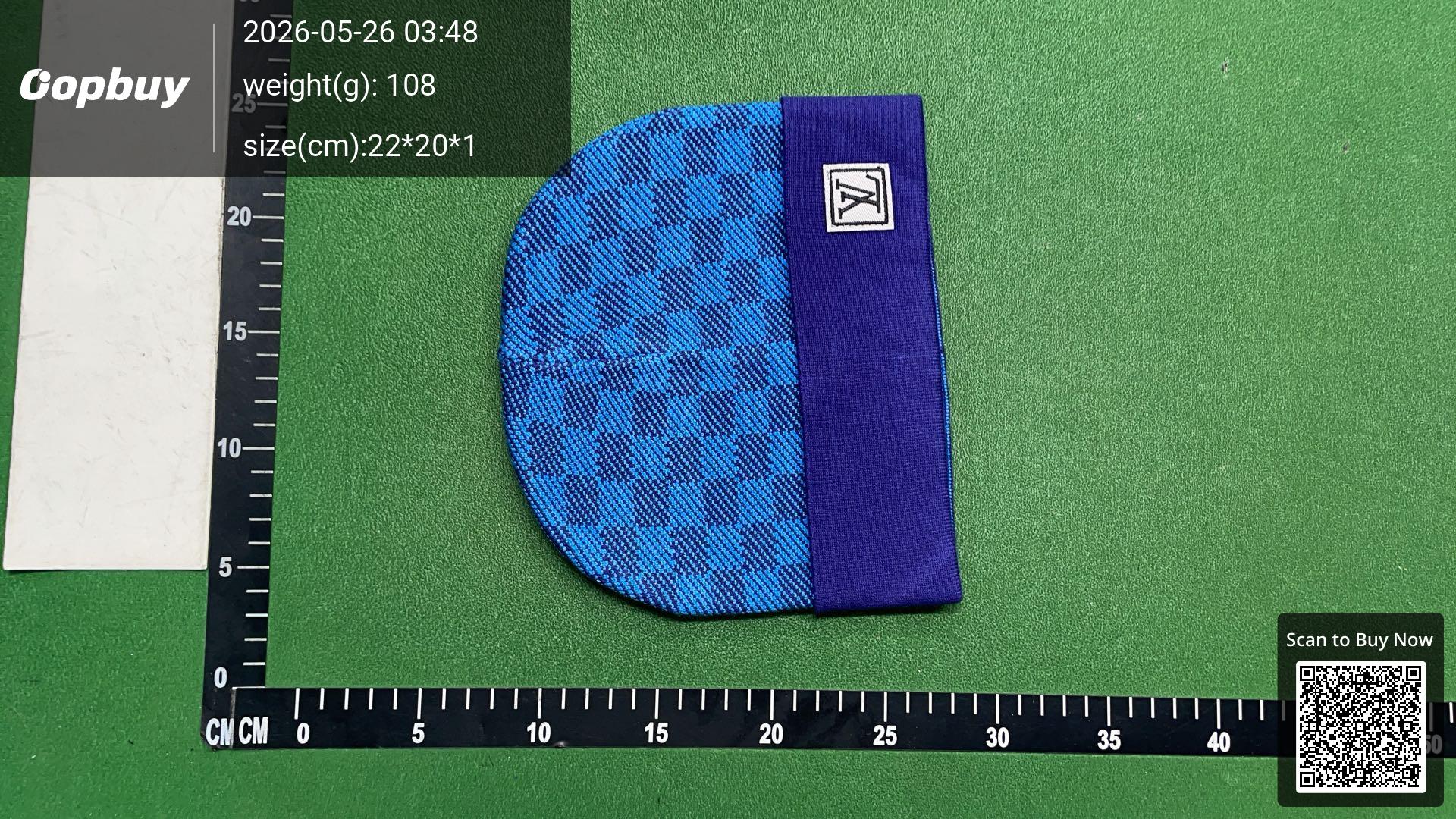 Foto QC 7 de Louis Vuitton Petit Damier Beanie Cobalt