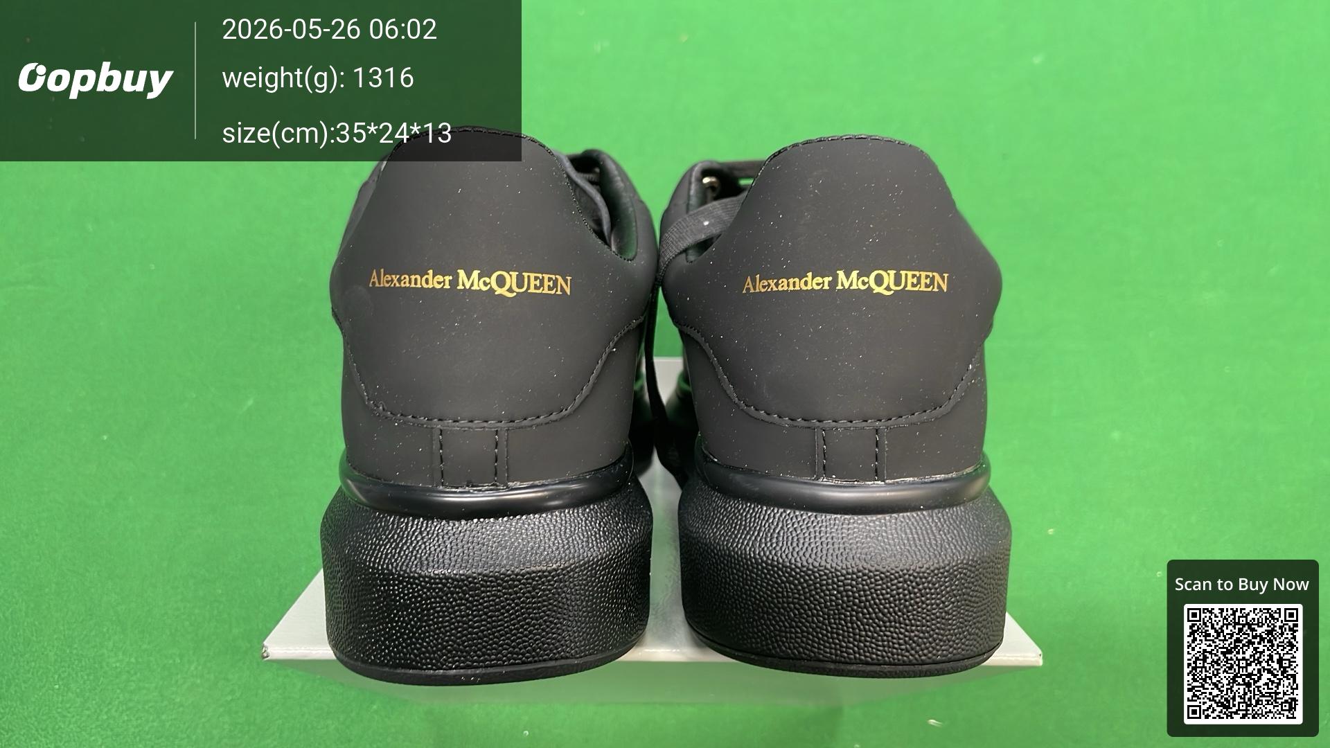 Foto QC 6 de Alexander McQueen Oversized Leather Sneakers White Metallic Silver Heel