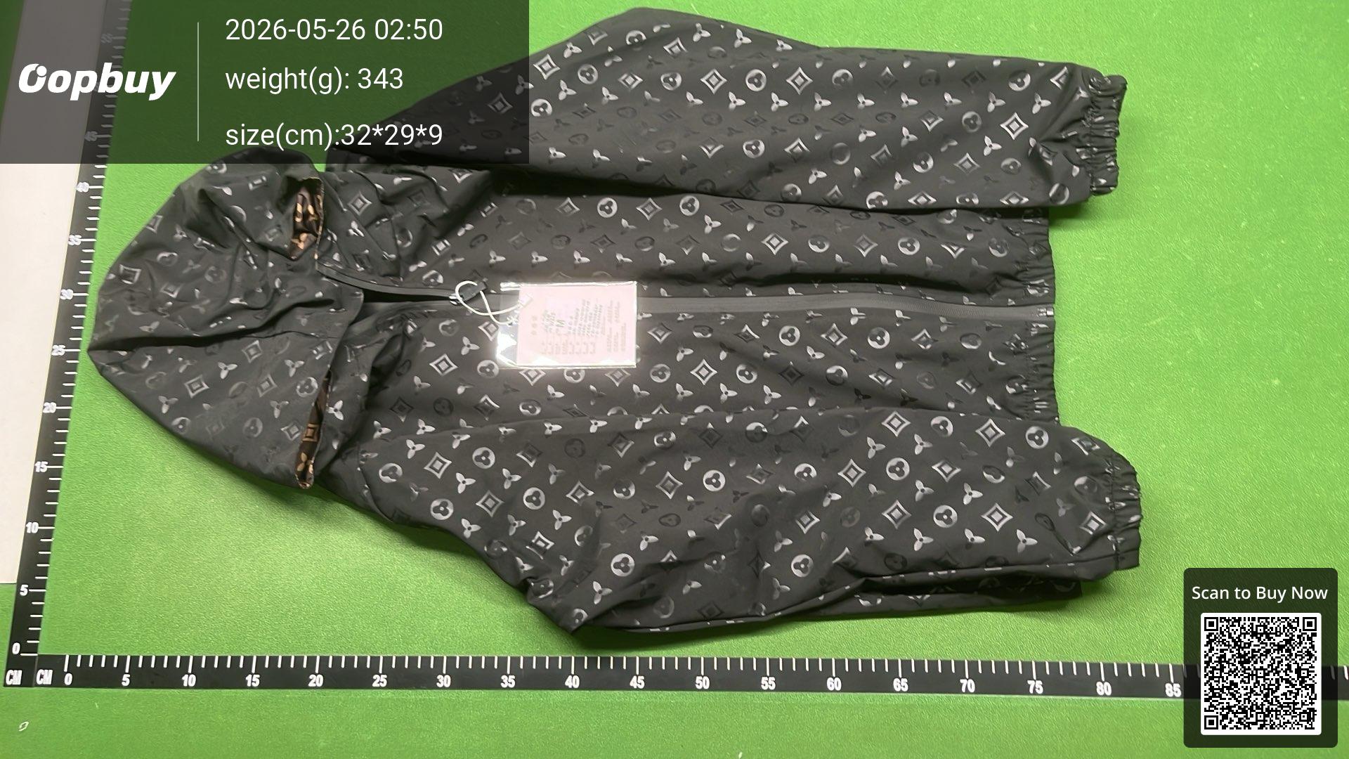 Foto QC 4 de Louis Vuitton Monogram Hooded Jacket Windbreaker Black