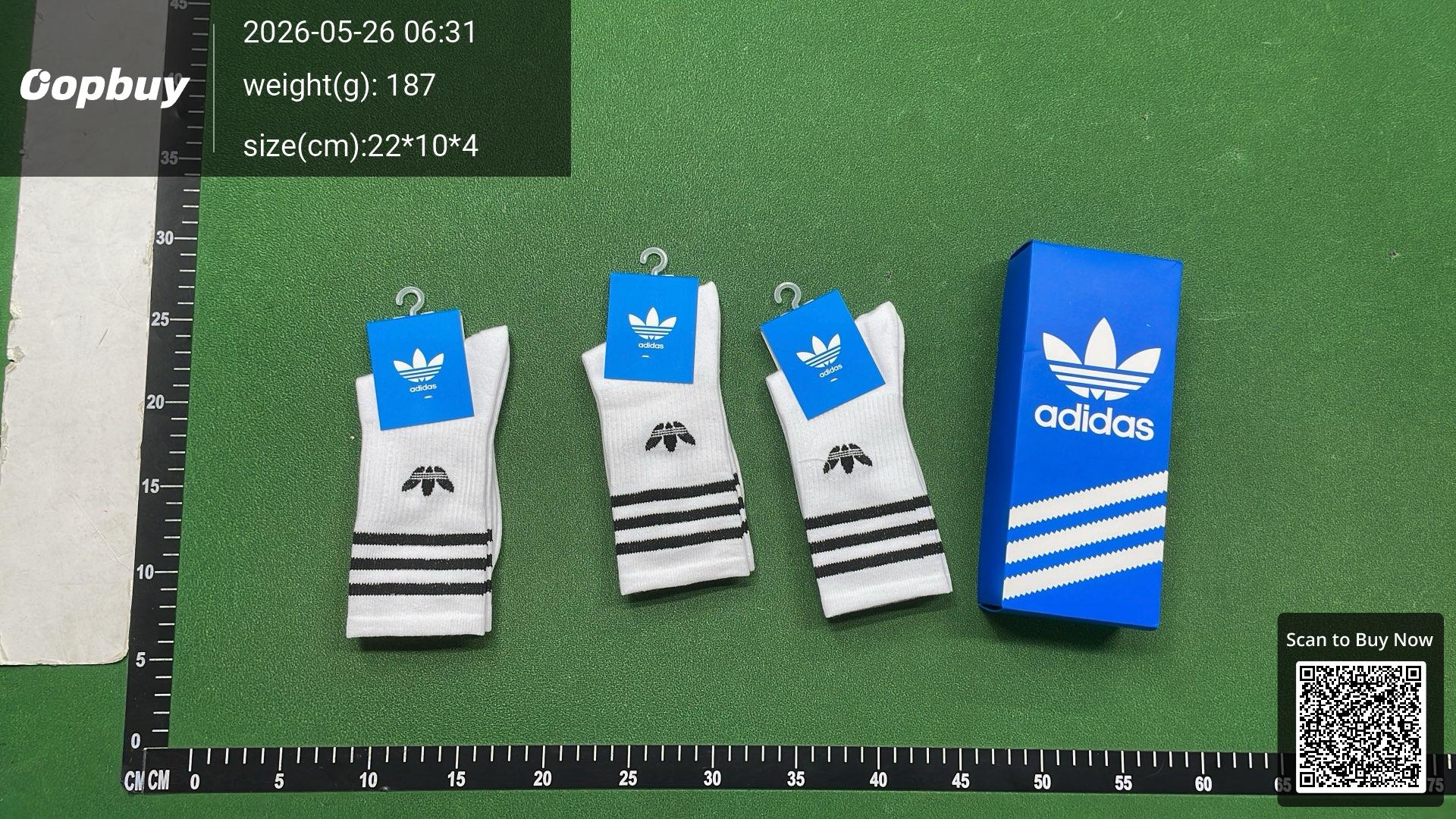 Foto QC 5 de adidas Originals Crew Socks Trefoil Black White