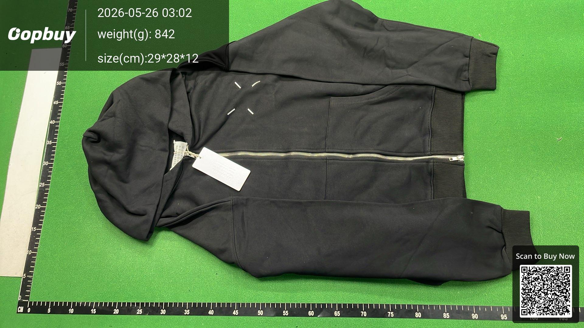 Foto QC 4 de Maison Margiela Diagonal Zipper Hoodie Black