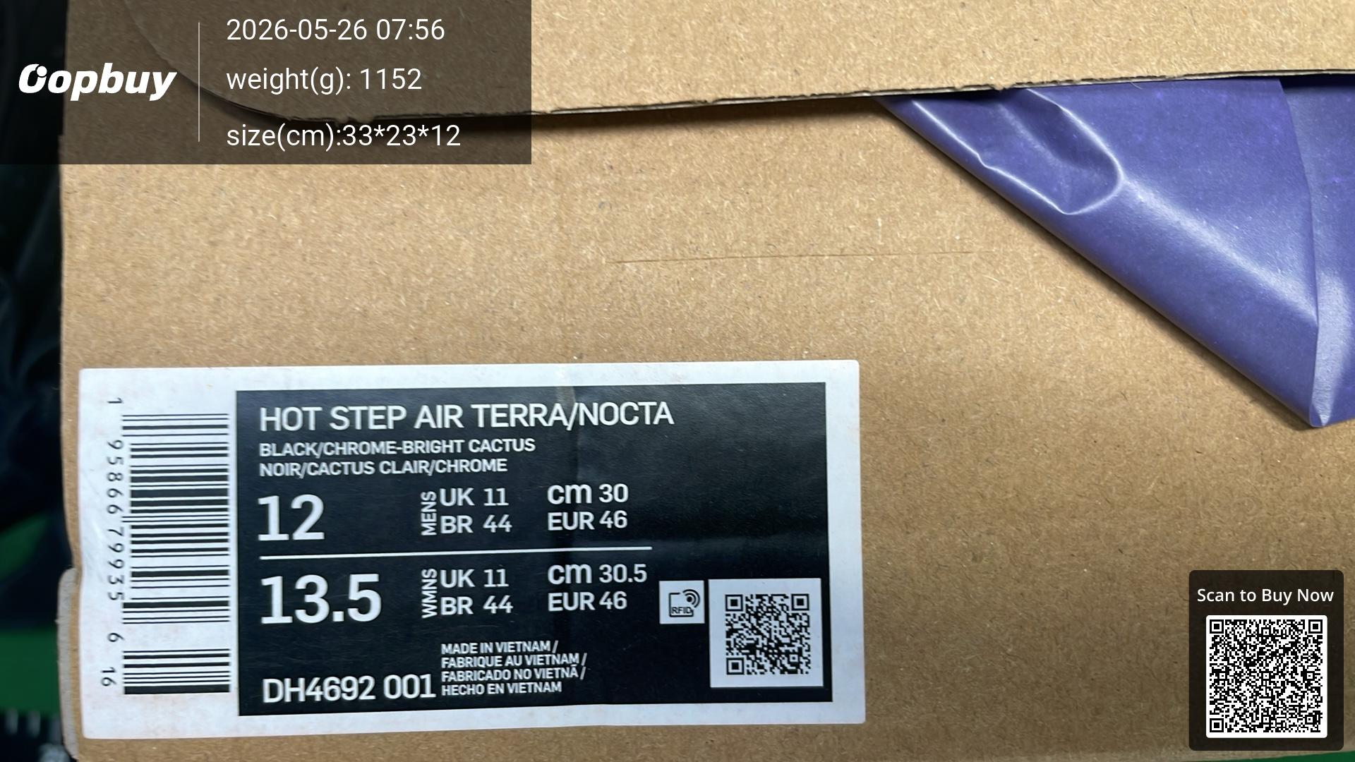 Foto QC 3 de Nike Hot Step Air Terra Low NOCTA Black Chrome DH4692-001