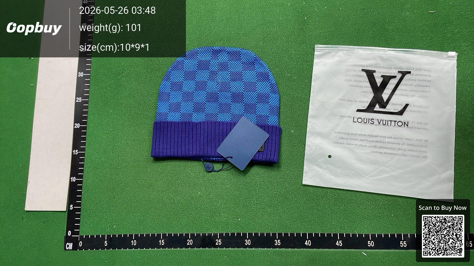 Foto QC 5 de Louis Vuitton Petit Damier Beanie Cobalt