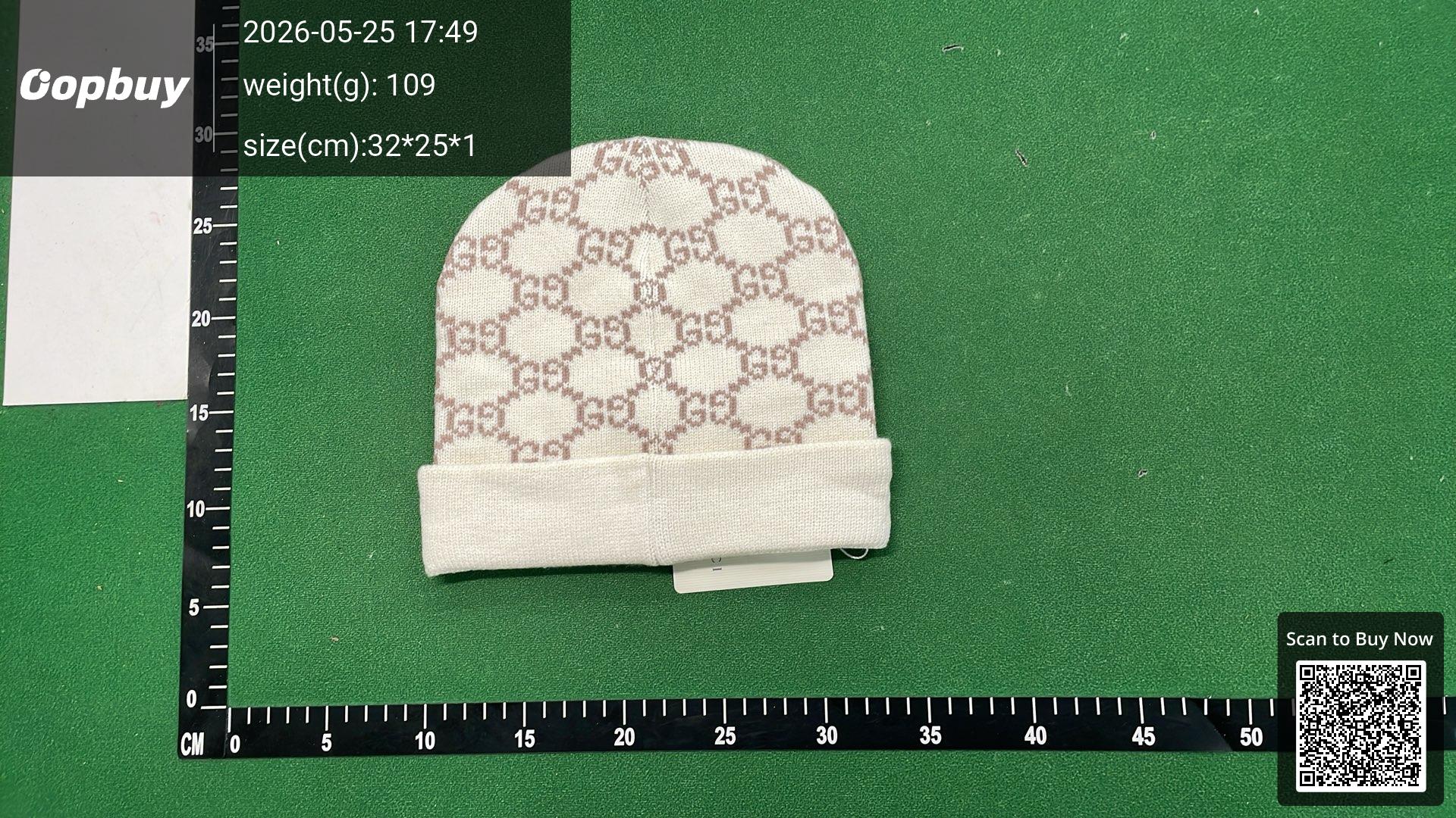 Foto QC 6 de Gucci GG Logo Beanie Beige