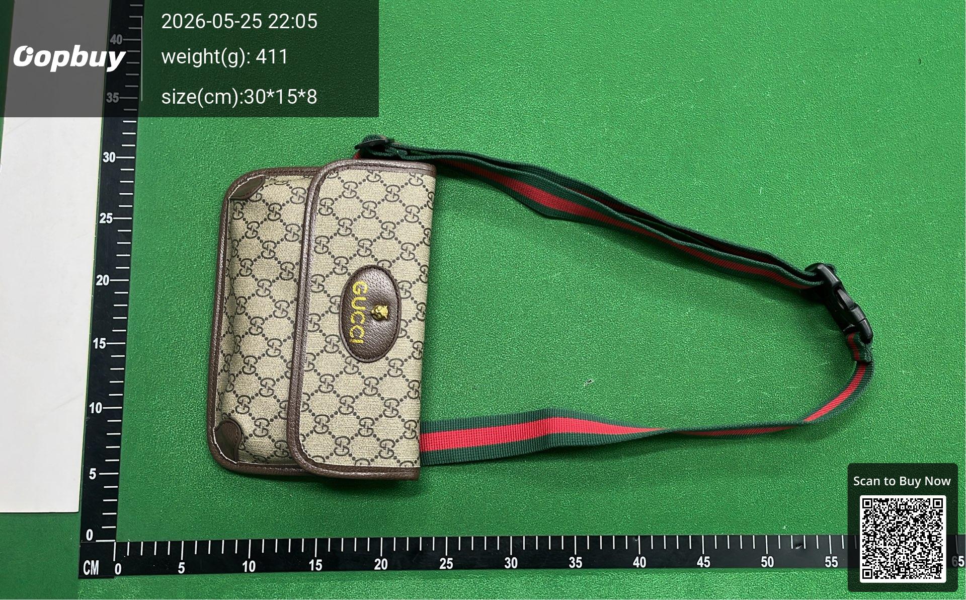 Foto QC 5 de Gucci Neo Vintage GG Supreme Belt Bag Small Beige/Ebony GG Supreme Canvas