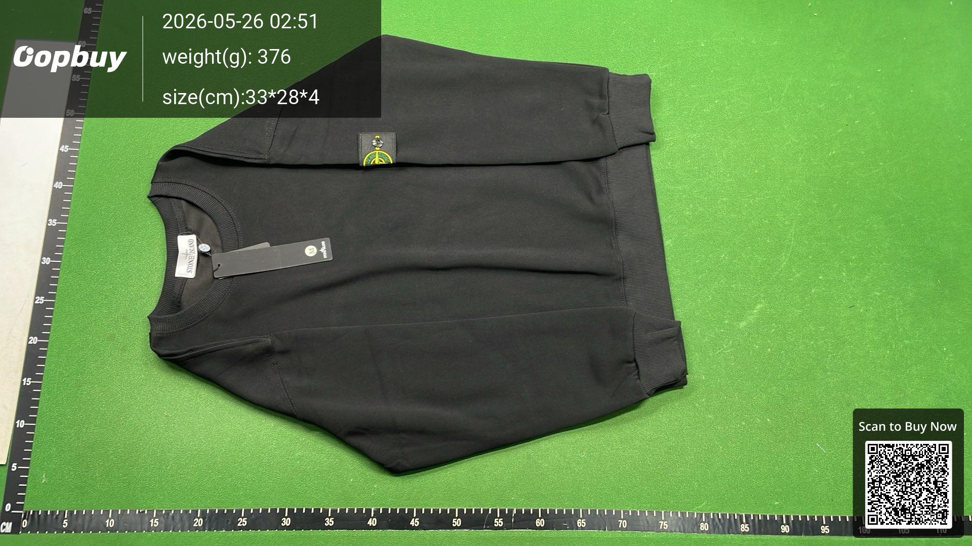 Foto QC 8 de Stone Island Crewneck Sweater Back Graphic Logo Black