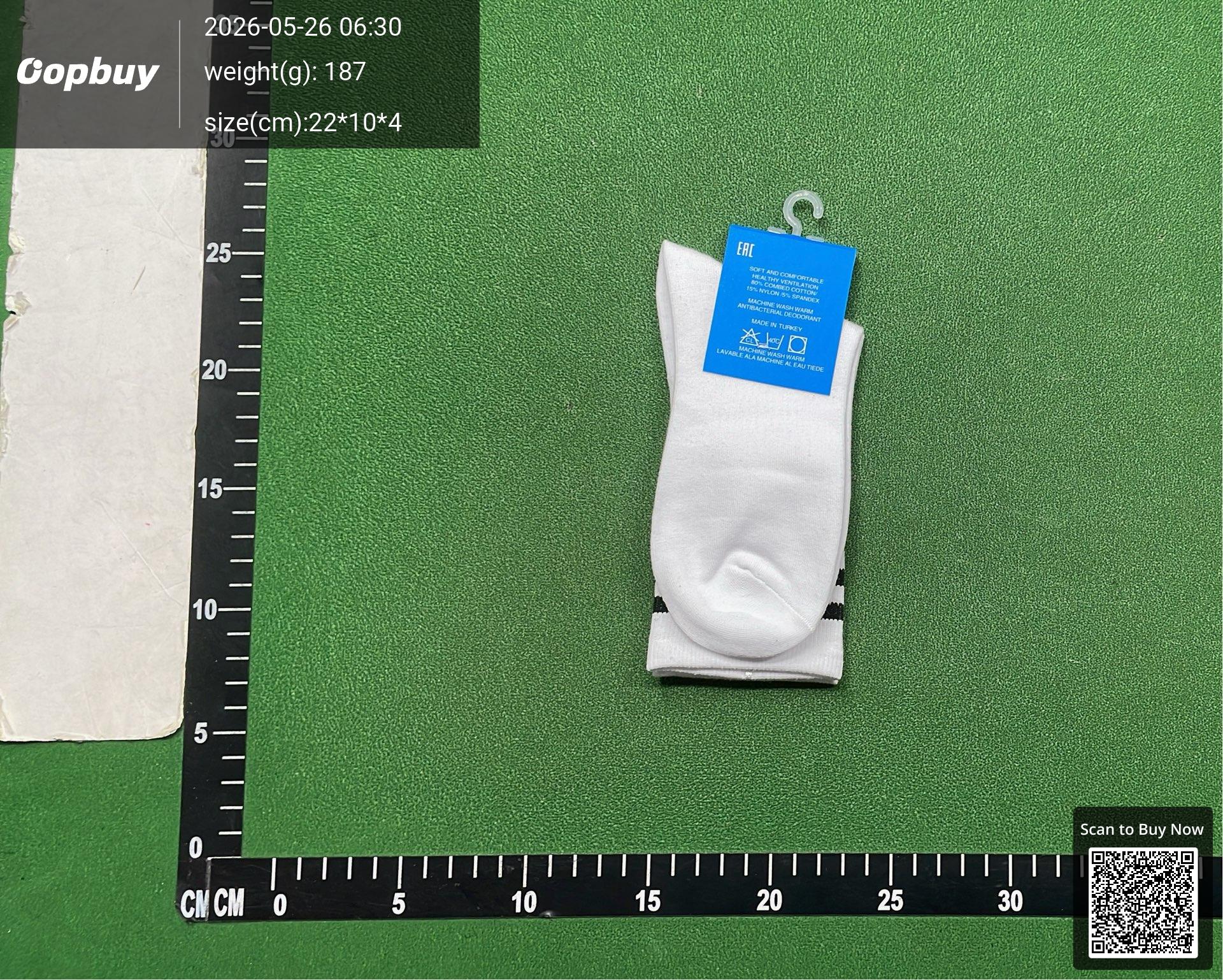 Foto QC 3 de adidas Originals Crew Socks Trefoil Black White