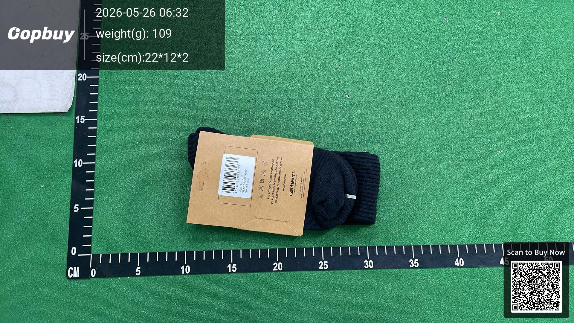 Foto QC 3 de Carhartt WIP Crew Socks Lightning Peace '89 White