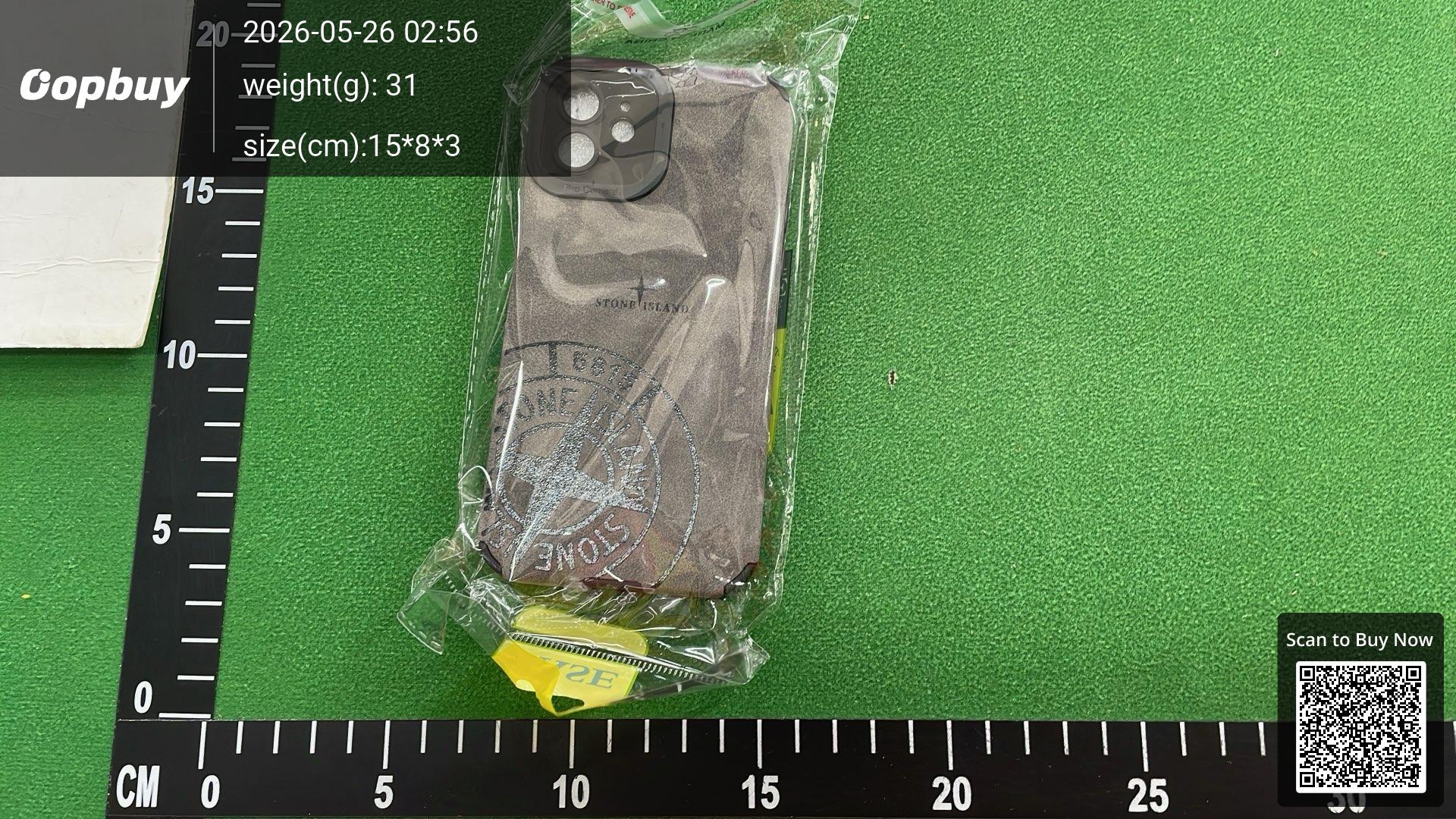 Foto QC 7 de OKSTORE Wood Pattern Case for iPhone 15 Pro Black Orange