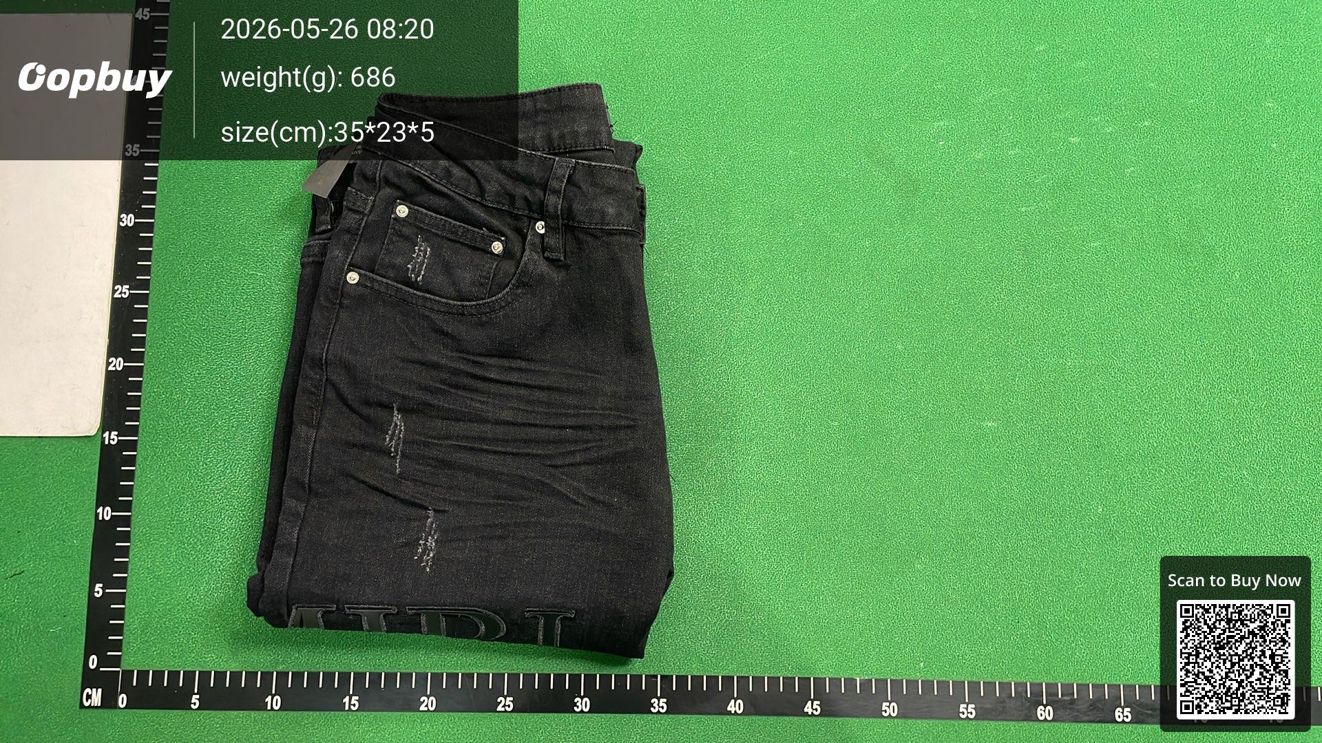 Foto QC 8 de Amiri Jeans Logo Distressed Washed Black