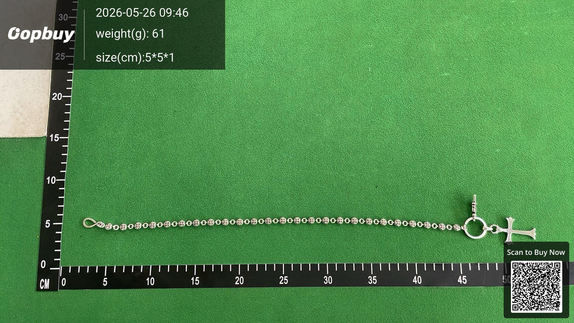 Foto QC 3 de Chrome Hearts Cross Ball Wallet Chain Silver Silver