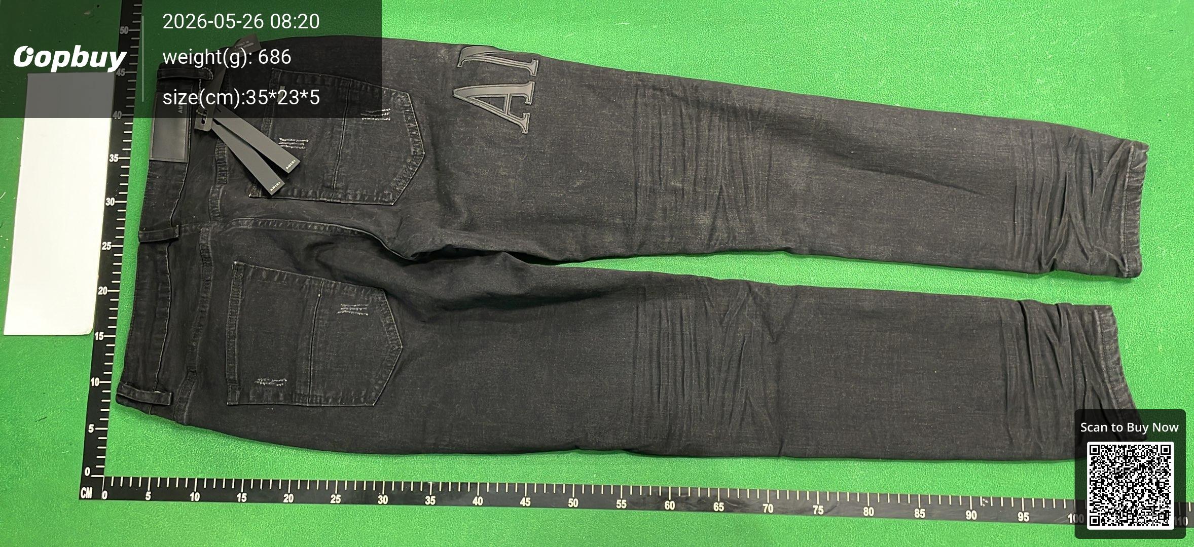Foto QC 5 de Amiri Jeans Logo Distressed Washed Black