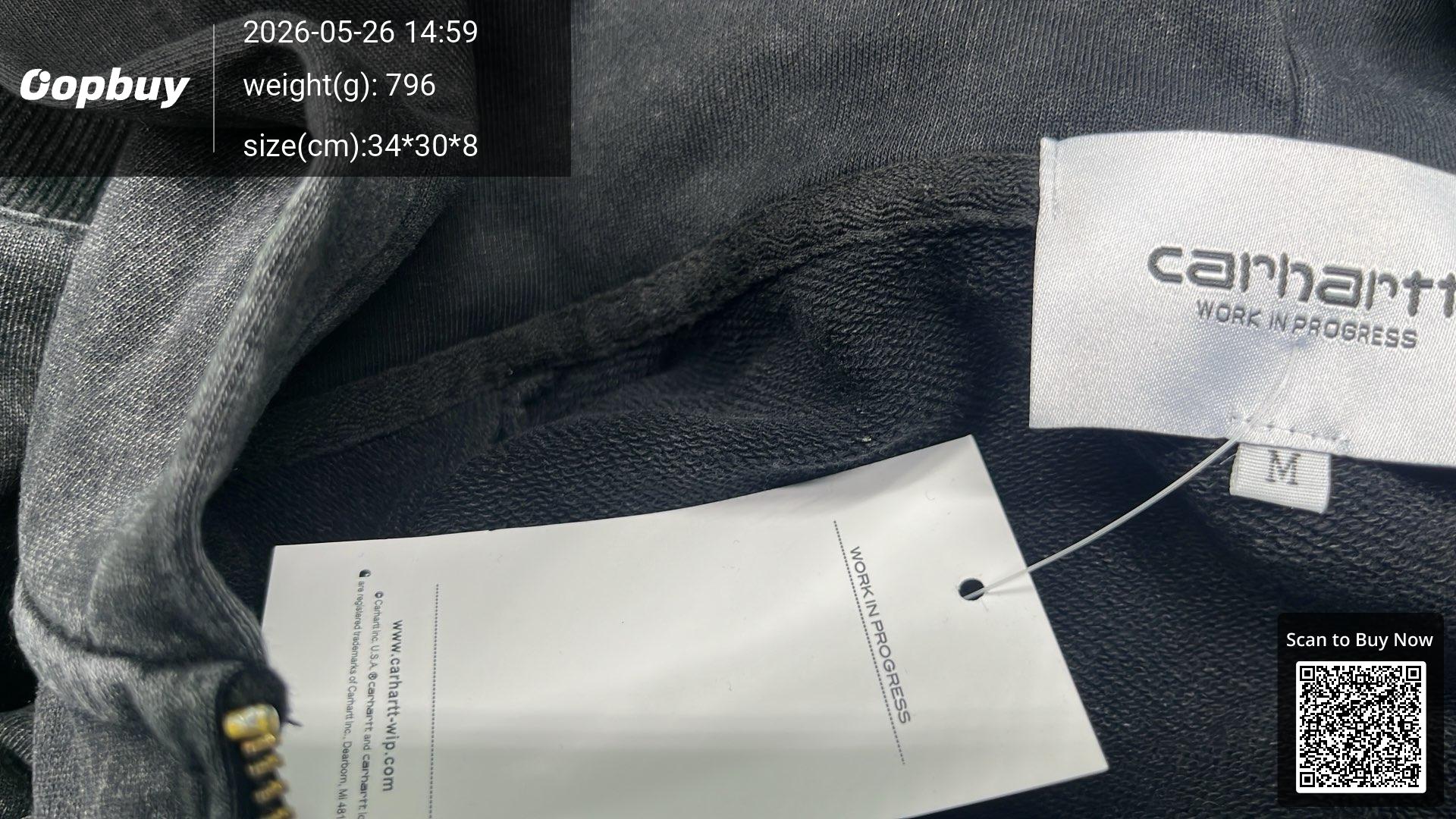 Foto QC 5 de Carhartt WIP Zip Sweater Hoodie Brown