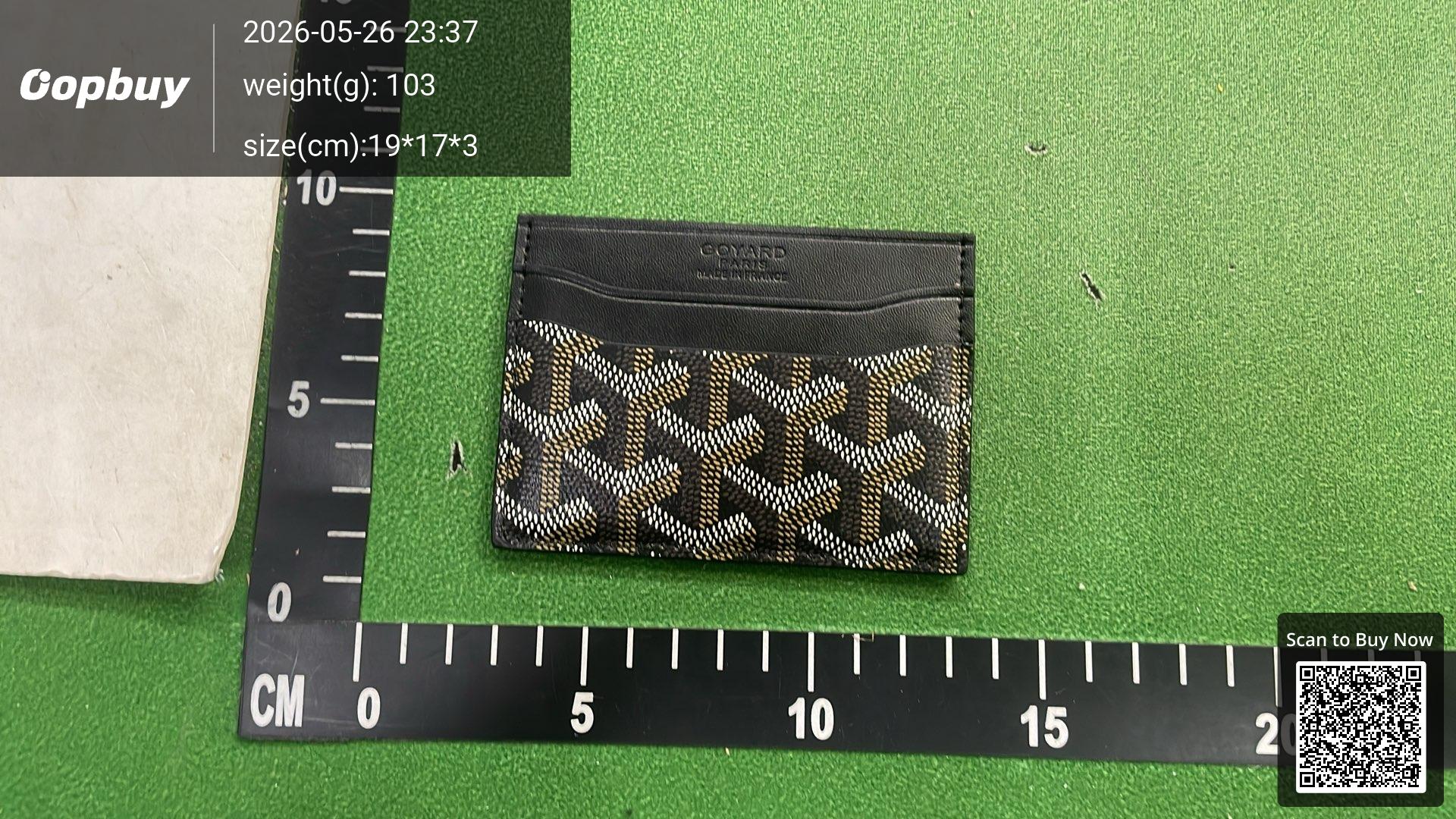 Foto QC 7 de Goyard Bifold Wallet Goyardine Canvas Green