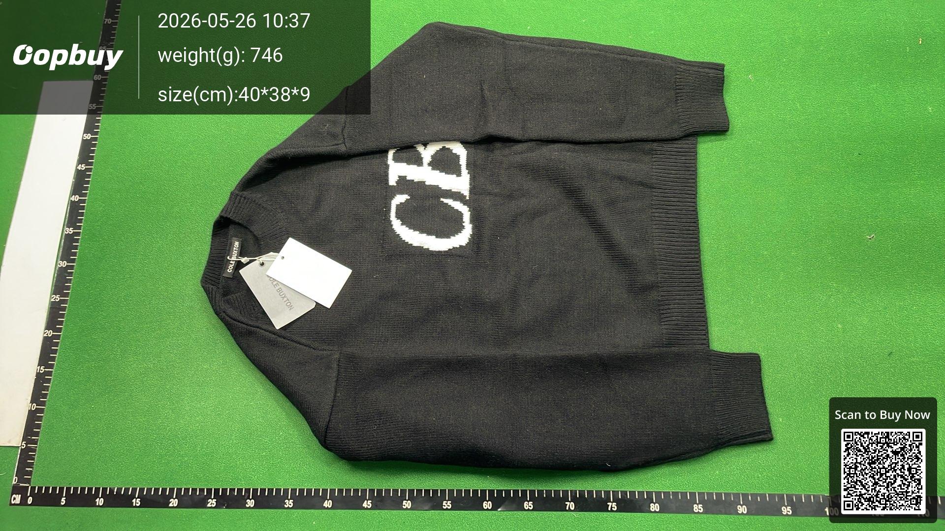 Foto QC 4 de Cole Buxton Crewneck Sweater Logo Jacquard White