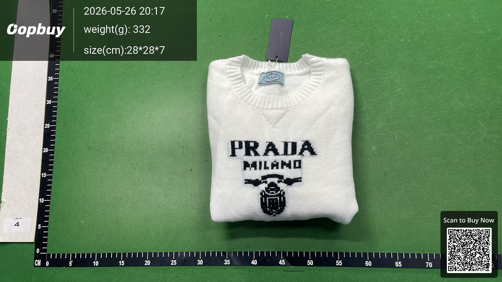 Foto QC 7 de Prada Logo Crest Crewneck Sweater Black