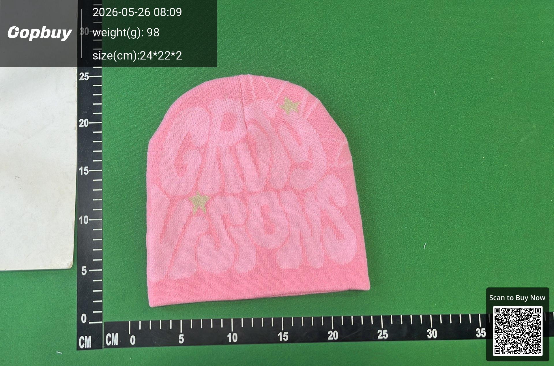 Foto QC 8 de Gritty Visions Jacquard Logo Beanie Pink
