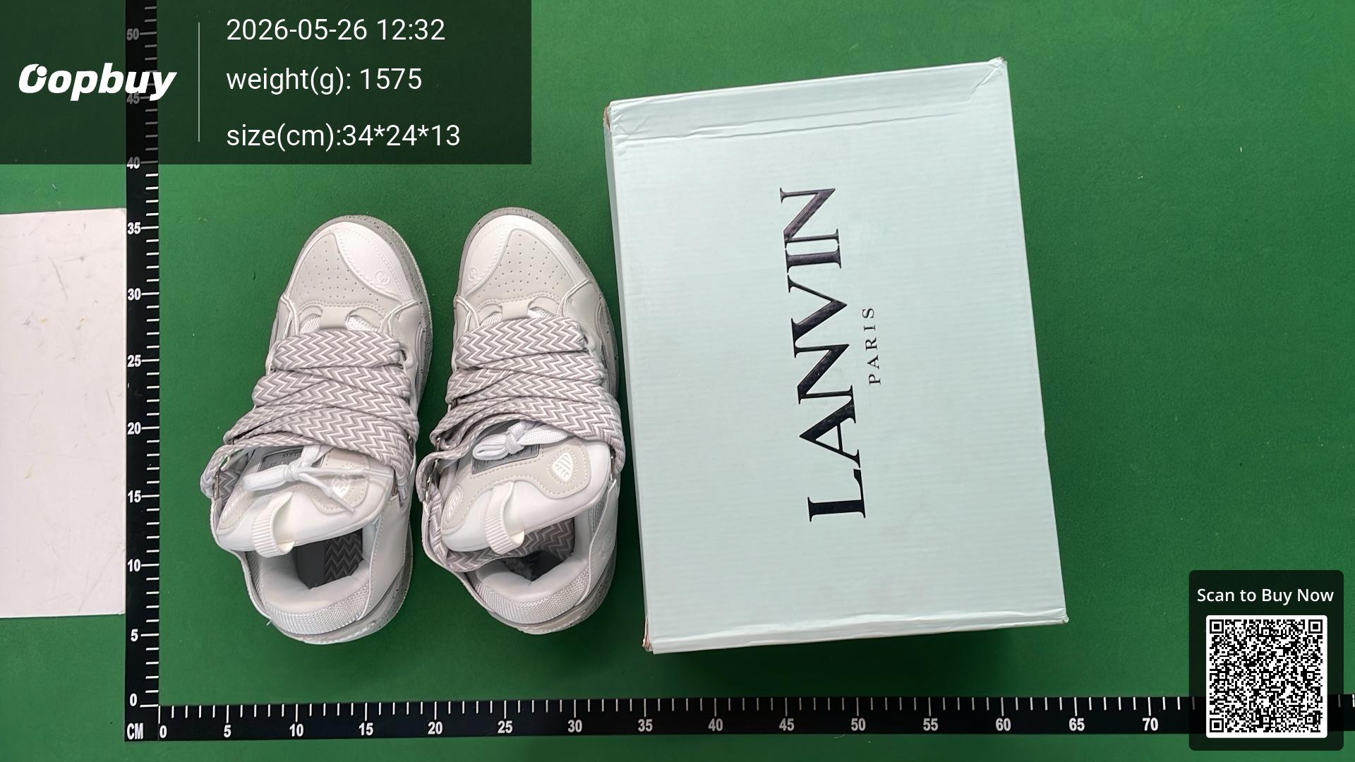 Foto QC 2 de Lanvin Curb Low-Top Leather Suede Oversized Laces