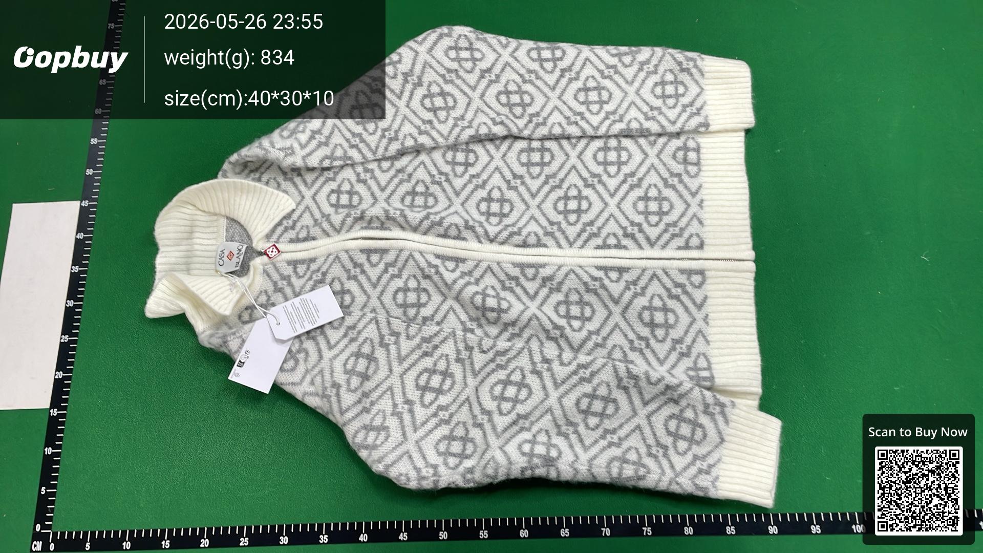 Foto QC 7 de Casablanca Crochet Stripe Cardigan Navy Multicolor