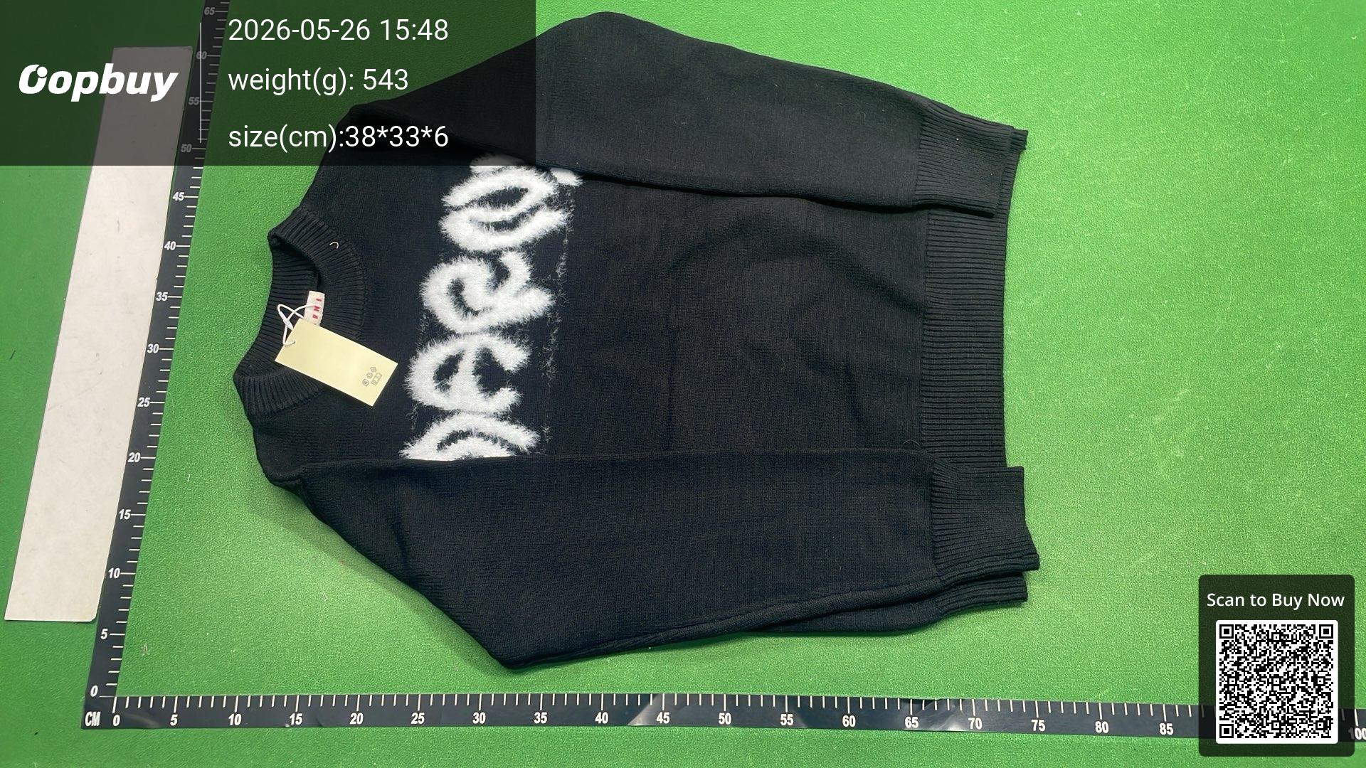 Foto QC 4 de Marni Crewneck Sweater Fuzzy Logo Wool Black